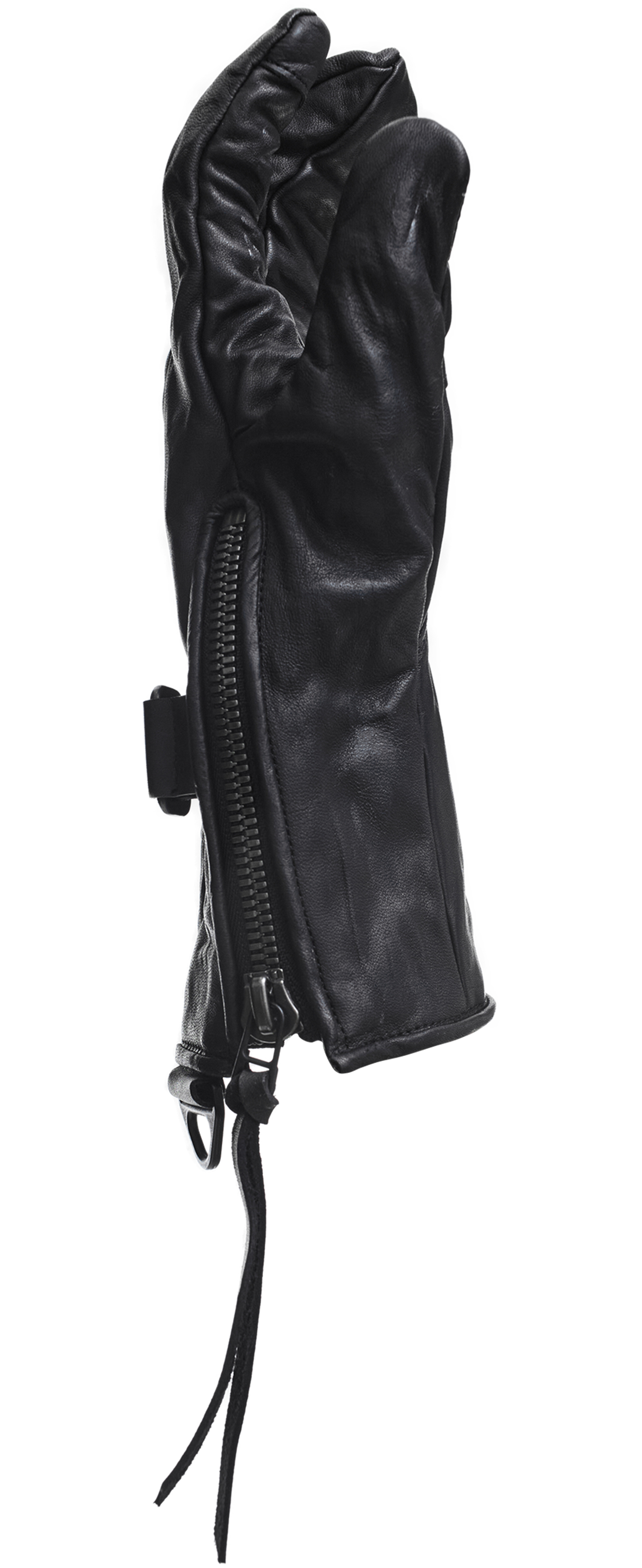 The Viridi-Anne Black leather gloves