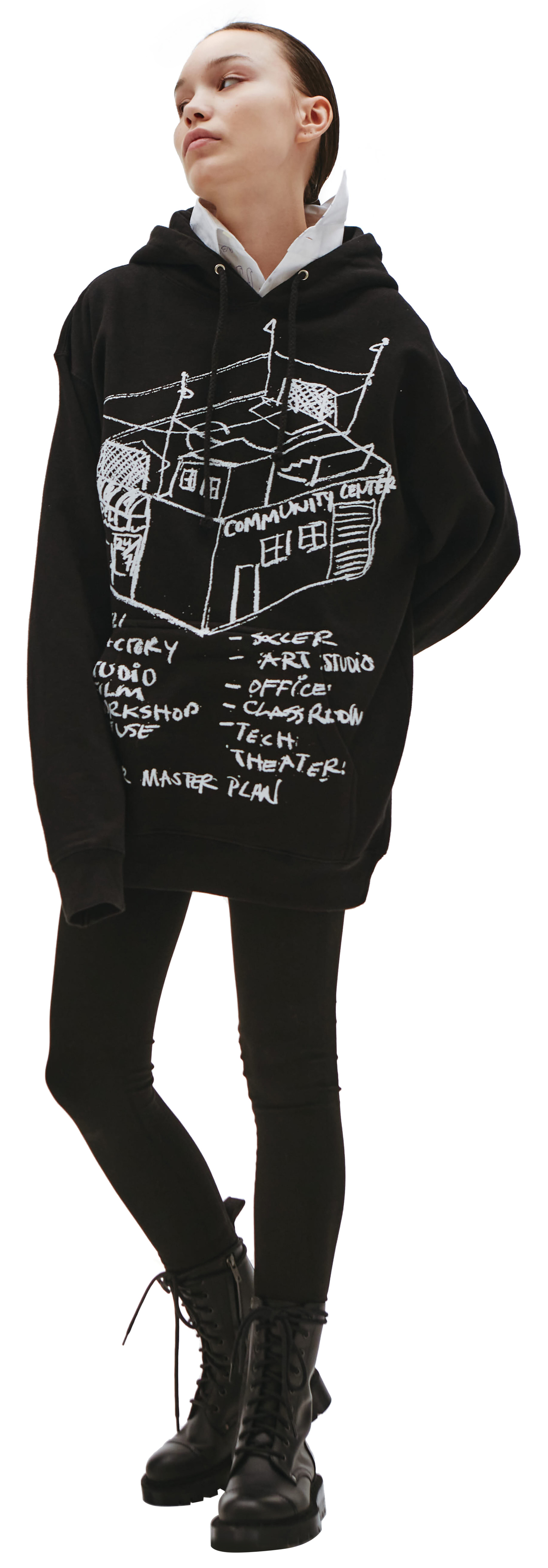 KidSuper Printed Cotton Black Hoodie