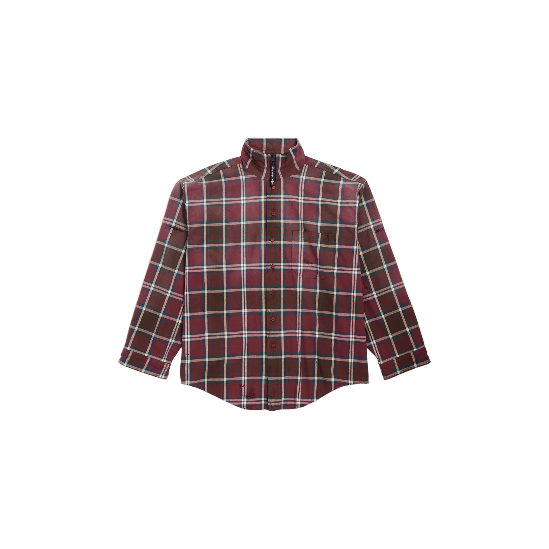 Balenciaga flannel plaid shirt