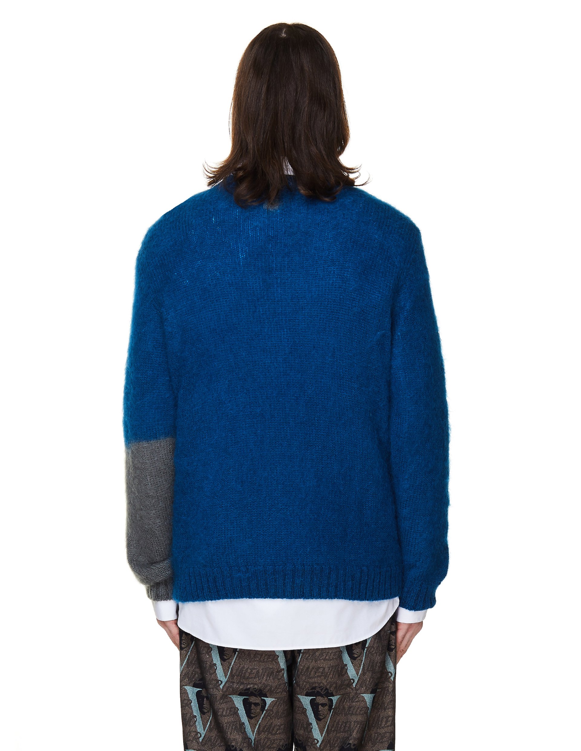 John Undercover Blue & Grey Mohair Sweater