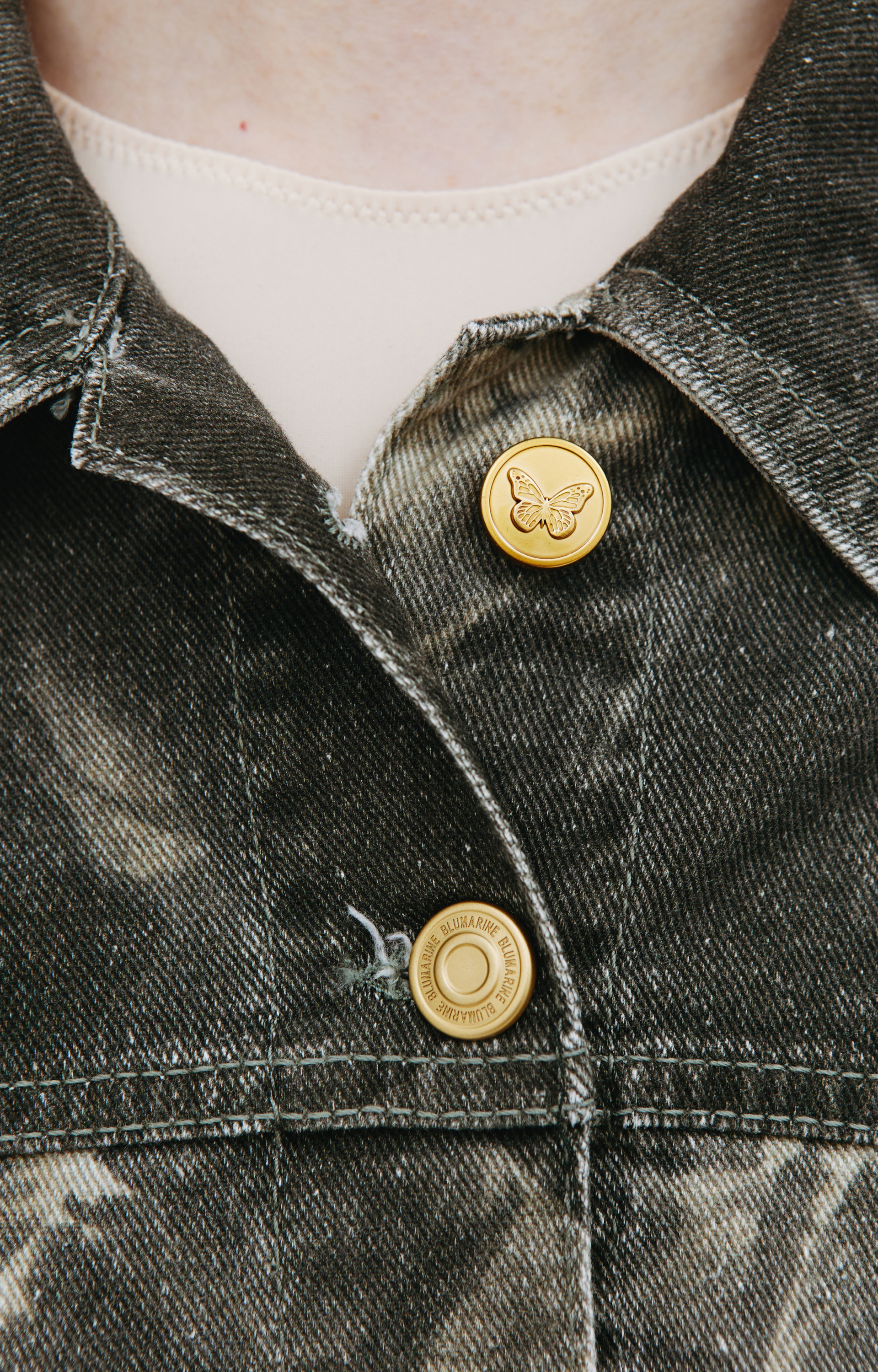 Blumarine Cropped jacket with pockets