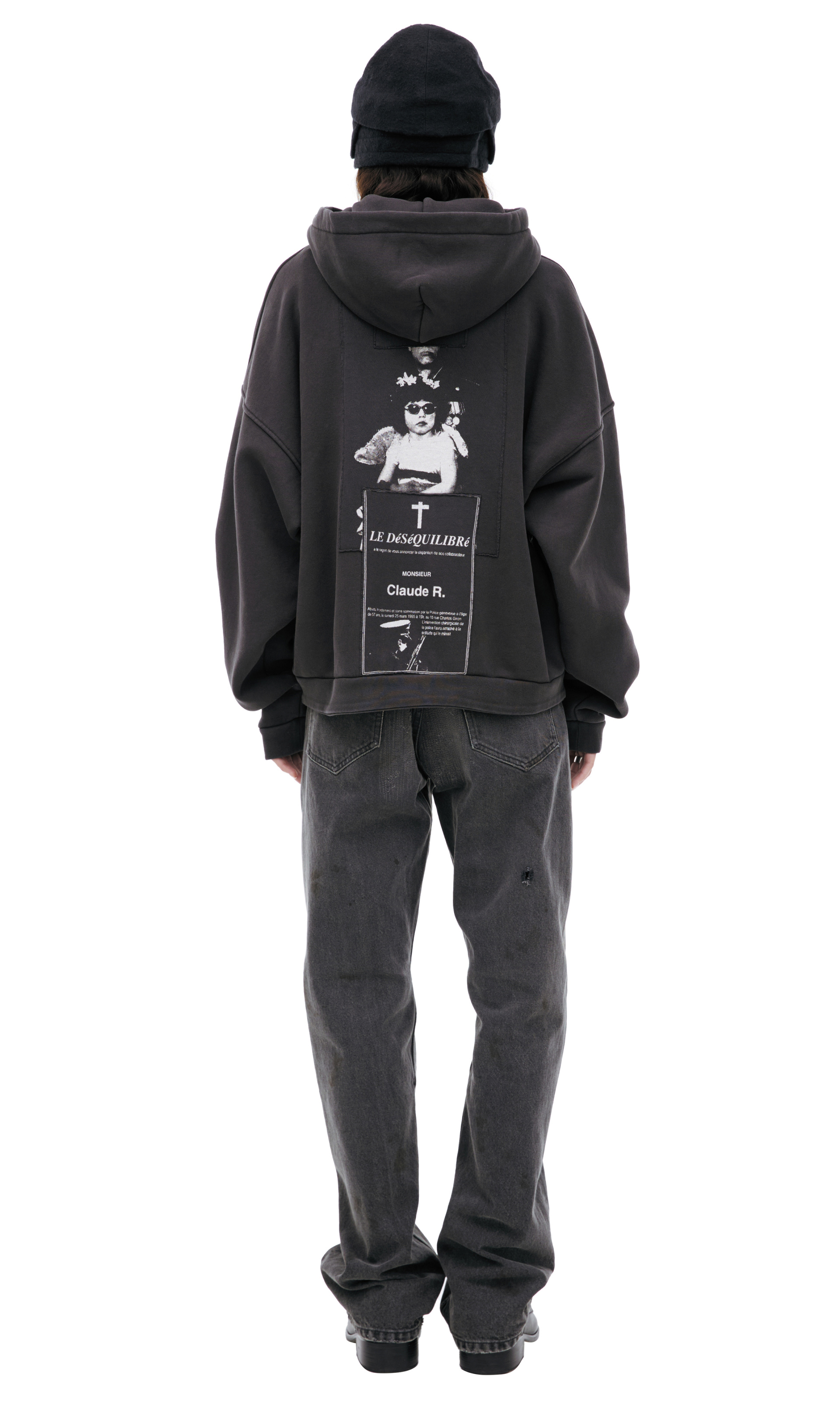 Enfants Riches Déprimés Russian Chorus Zip Hoodie Faded Black