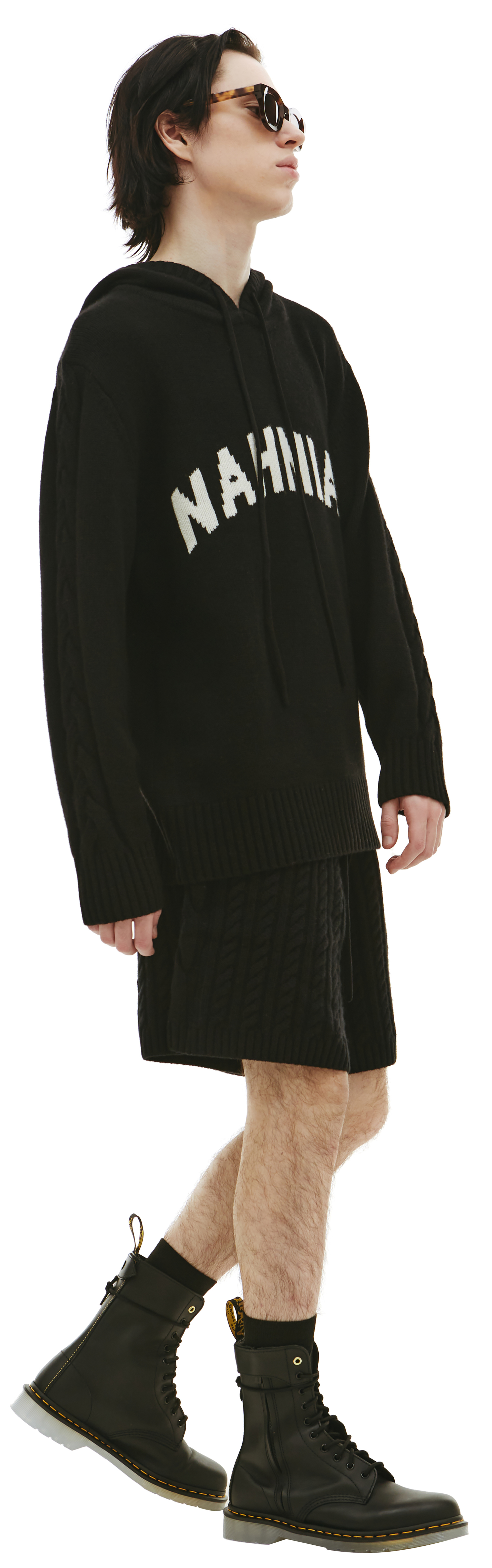 Nahmias Knit logo hoodie