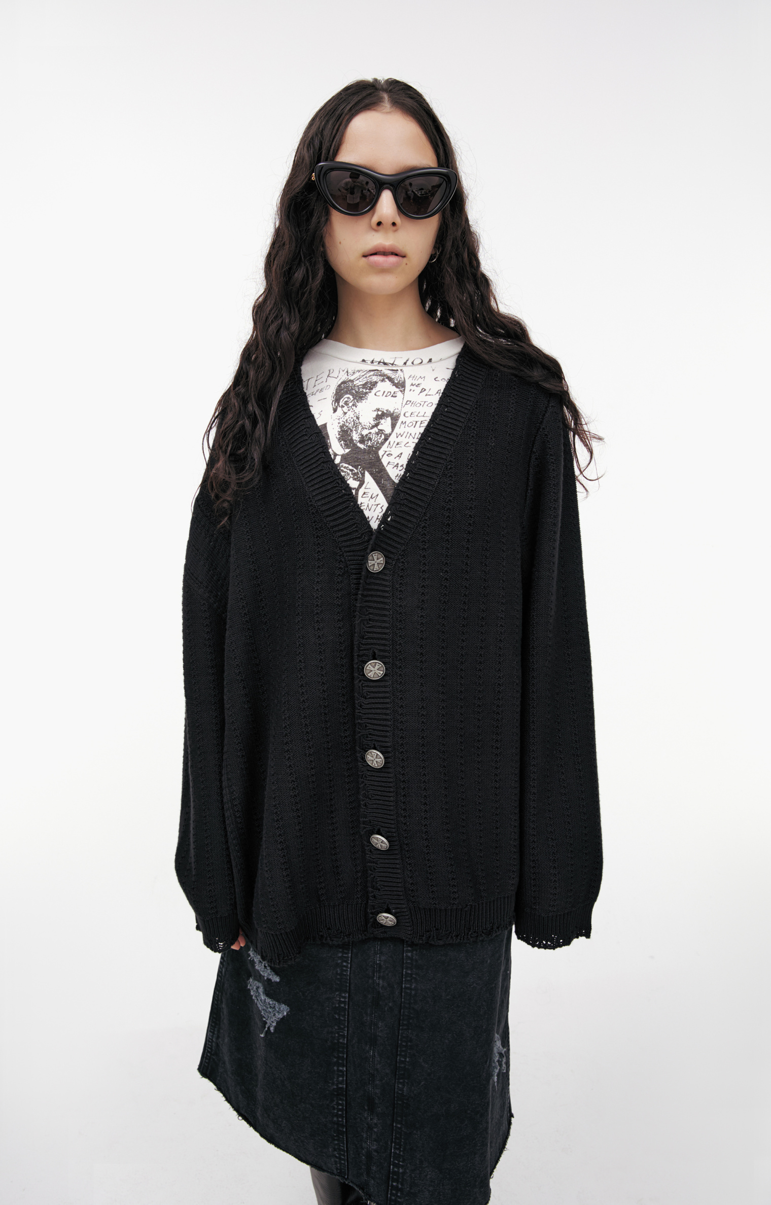 Enfants Riches Déprimés Knitted cardigan with buttons
