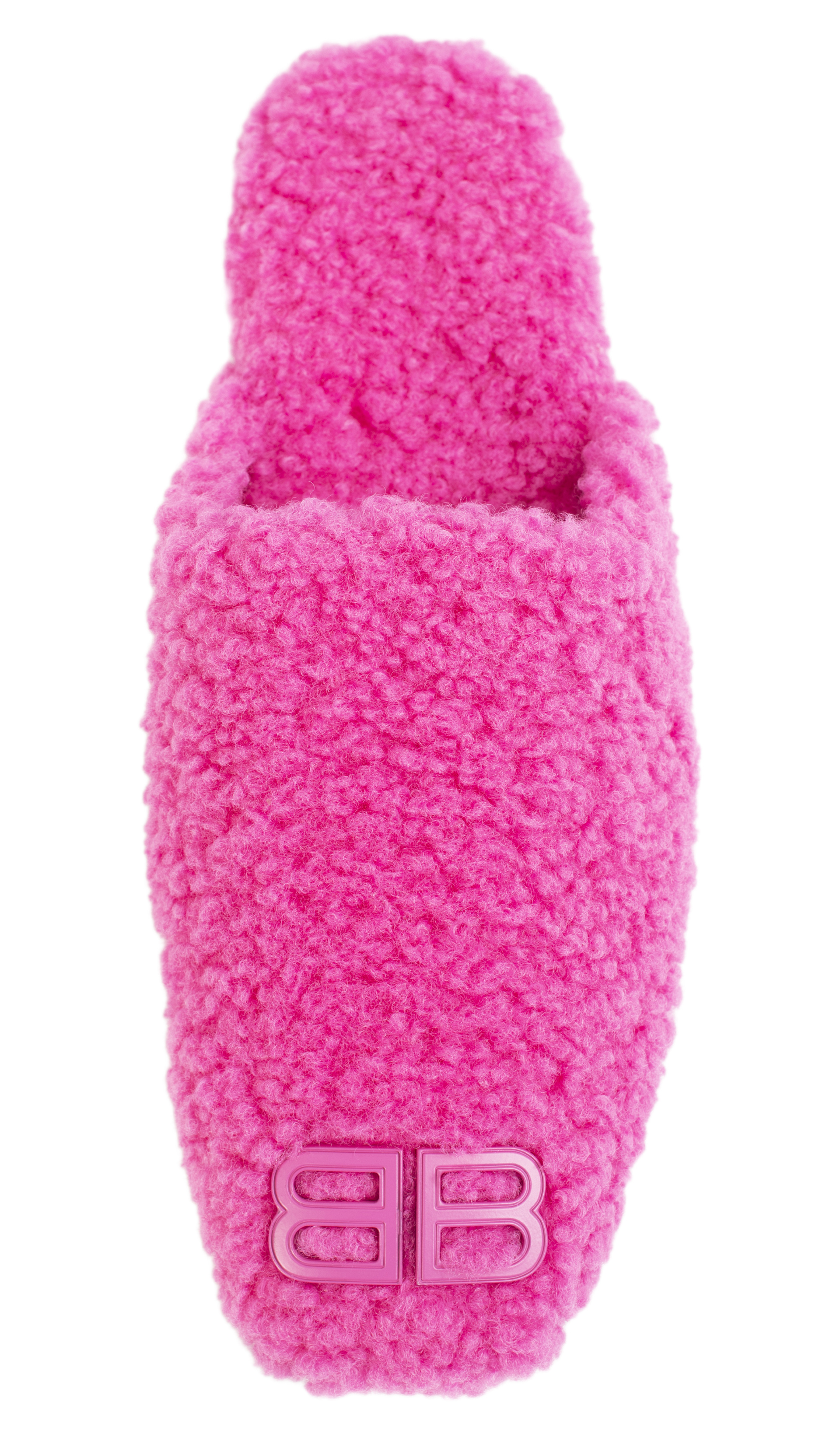 Balenciaga Cozy Fleece BB mule in pink