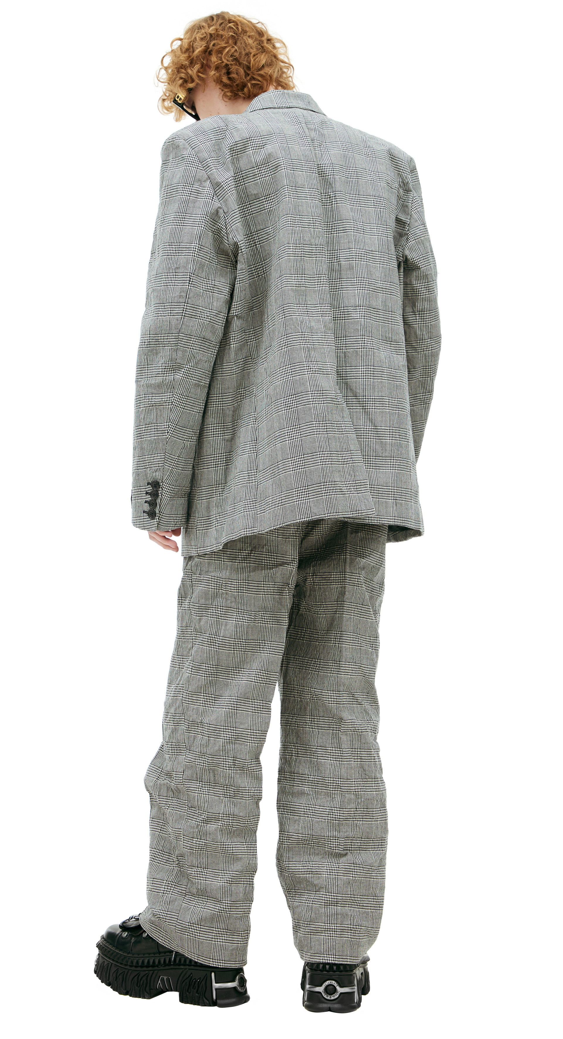 VETEMENTS Single-breasted plaid jacket