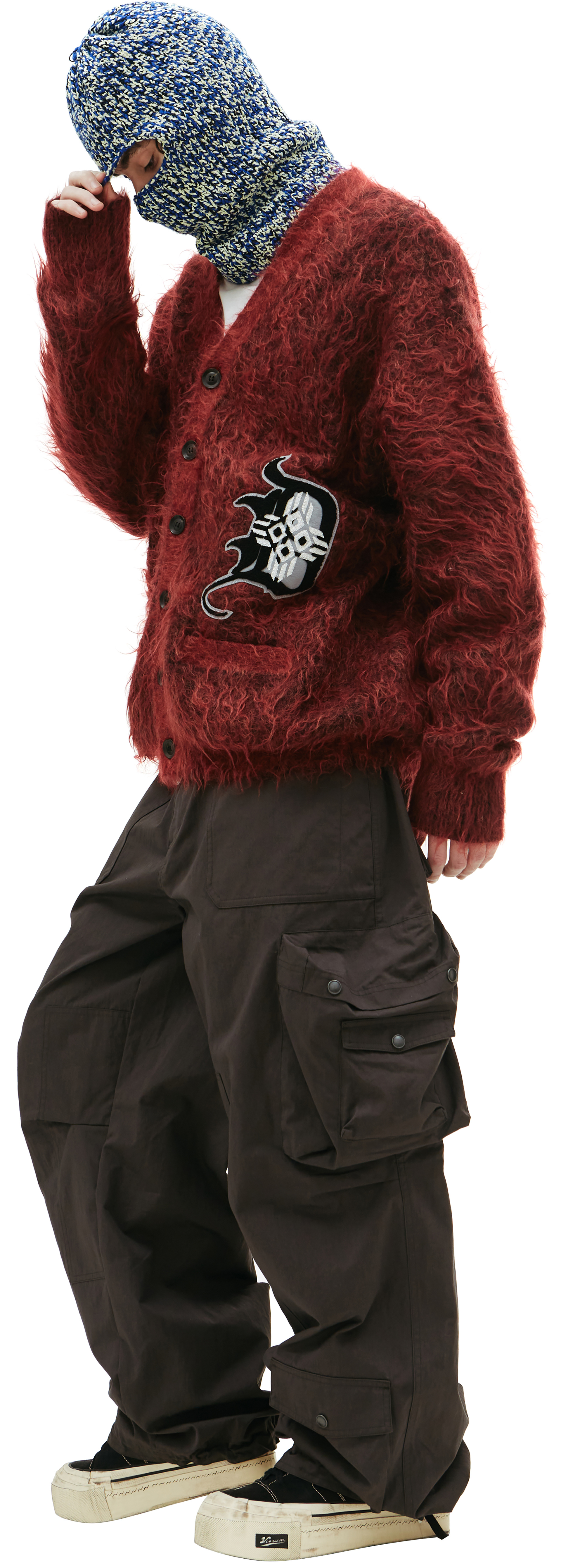 Children of the discordance Patched wool cardigan