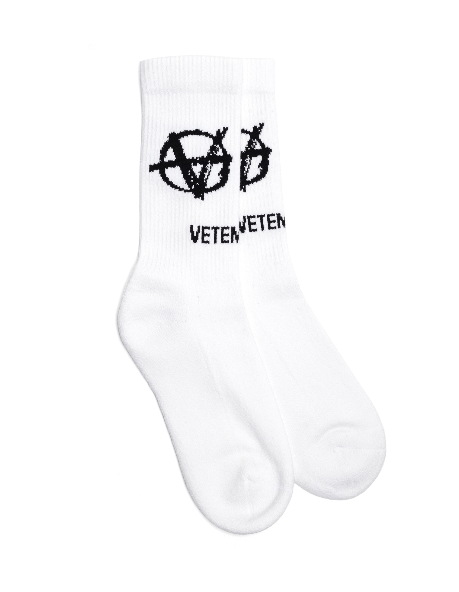 VETEMENTS Хлопковые белые носки с логотипом