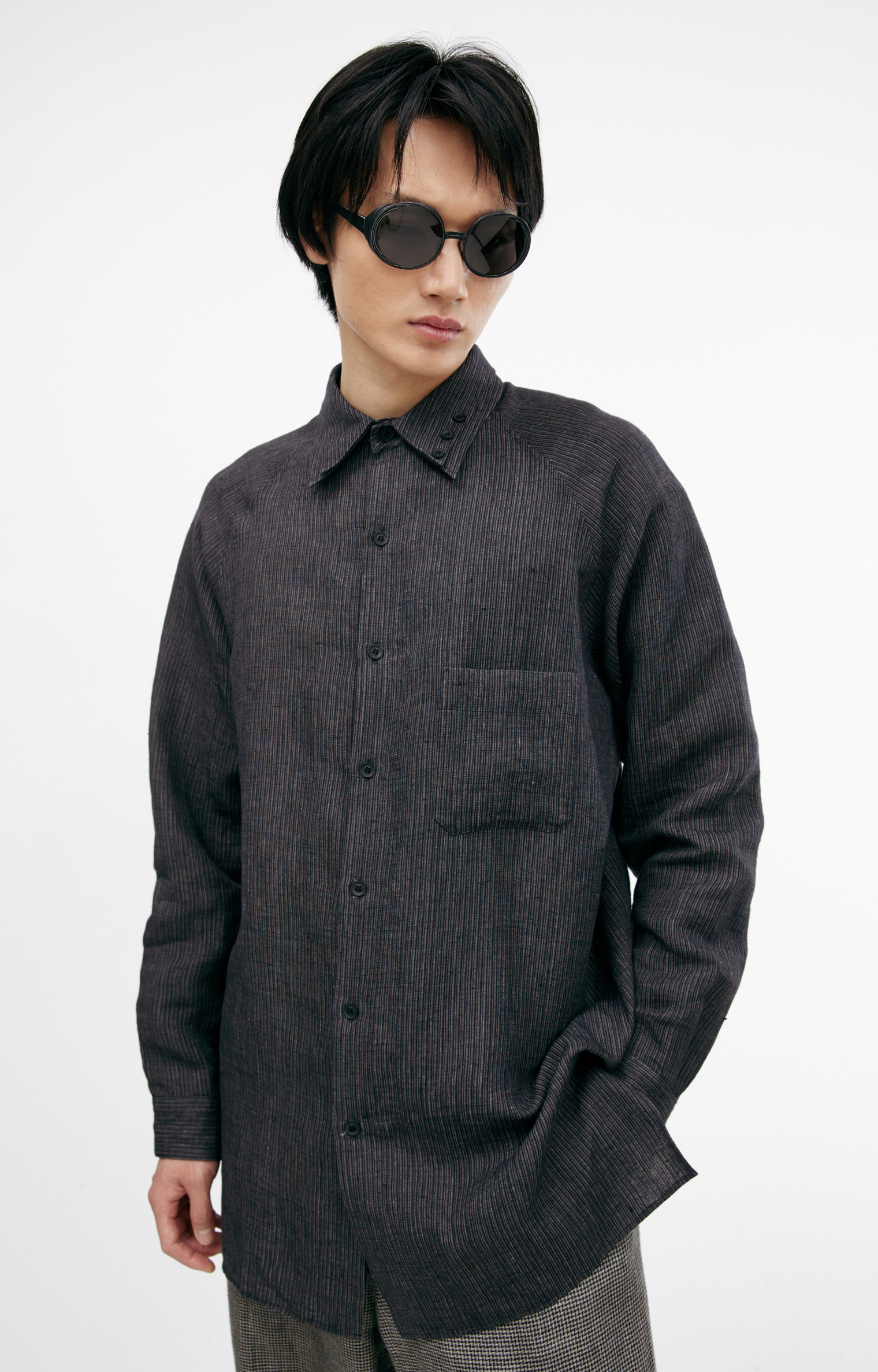 Yohji Yamamoto Black striped shirt