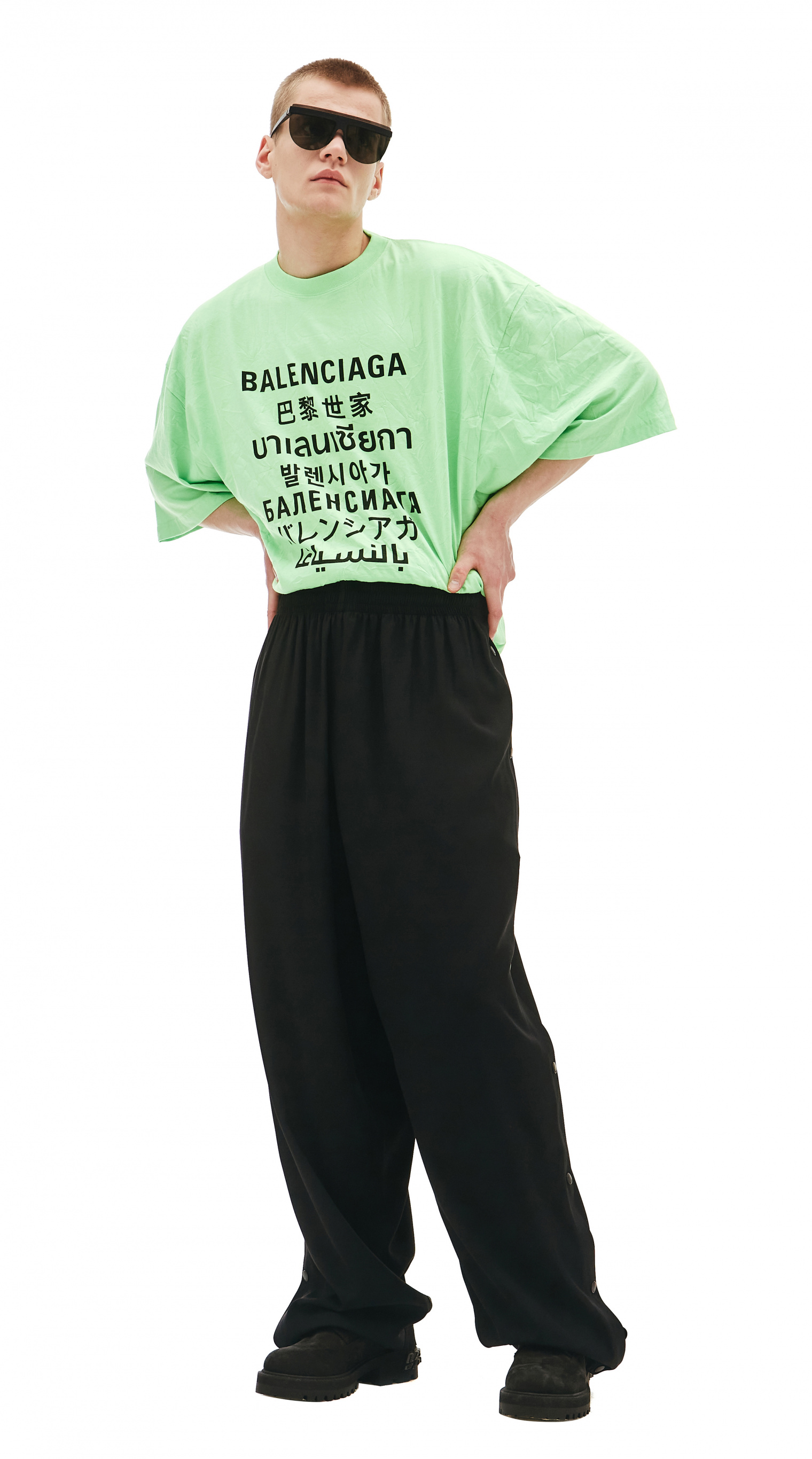 Balenciaga Flared Trousers With Side Buttons