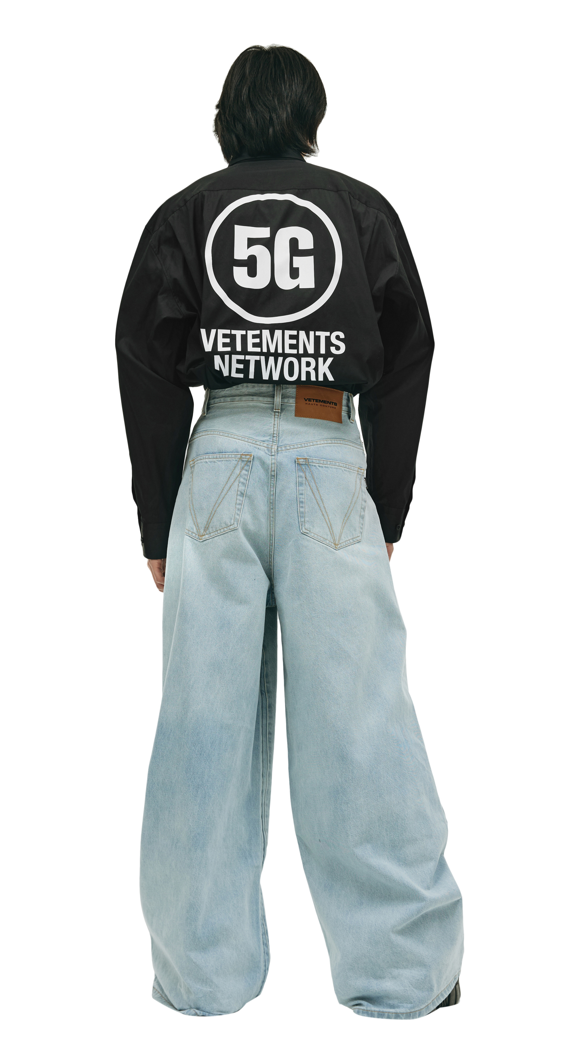VETEMENTS Logo wide-leg jeans