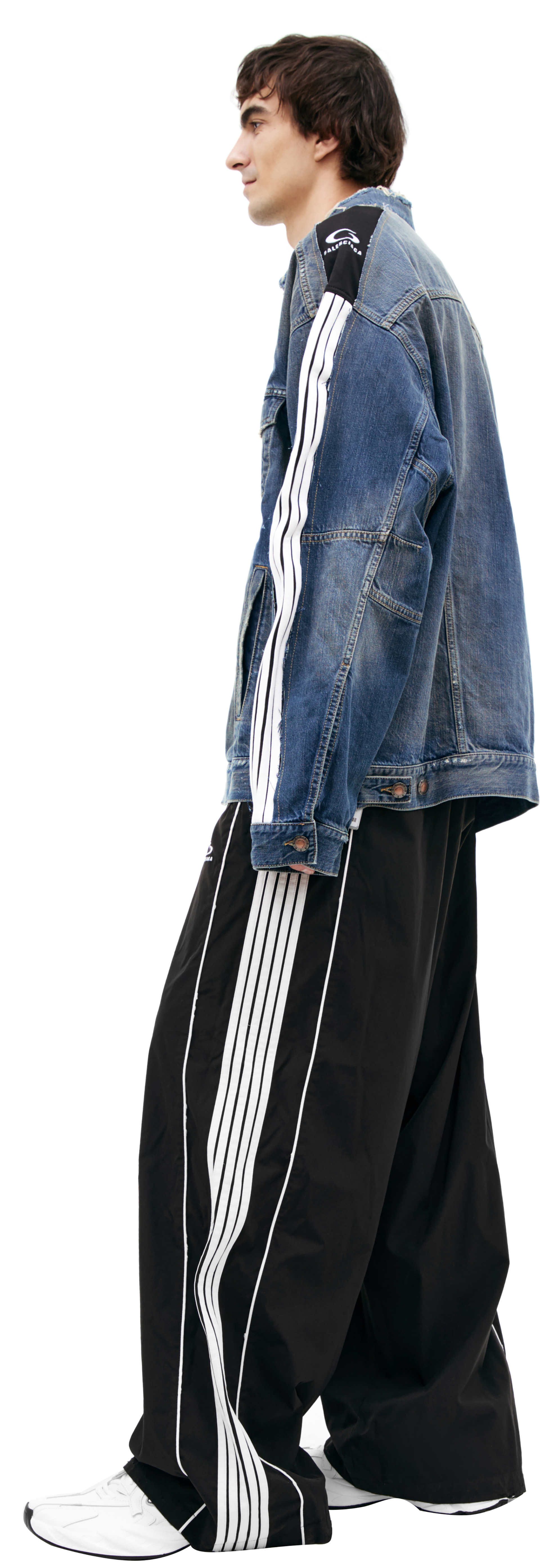 Balenciaga Denim jacket with stripes
