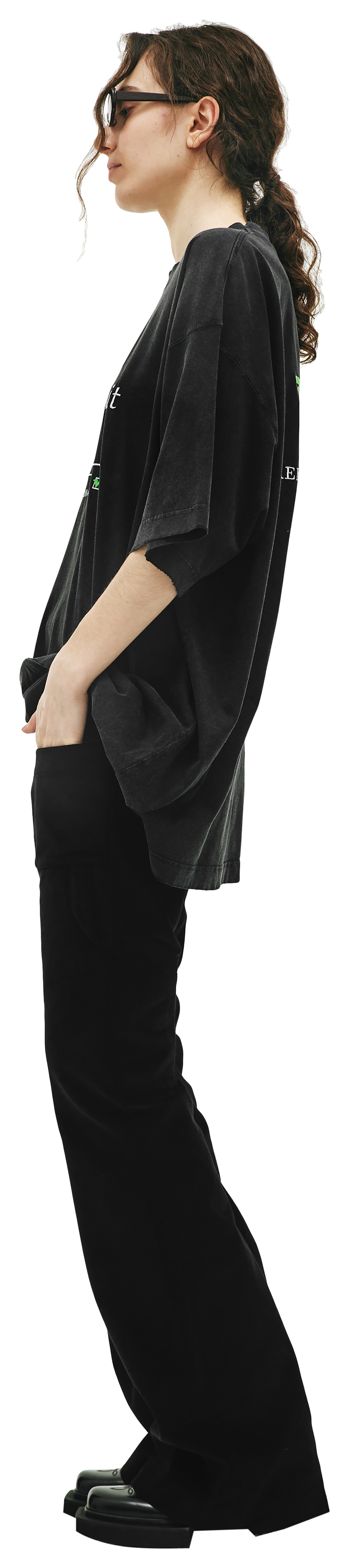 VETEMENTS Black \'I\'m Not Doing Shit Today\' t-shirt