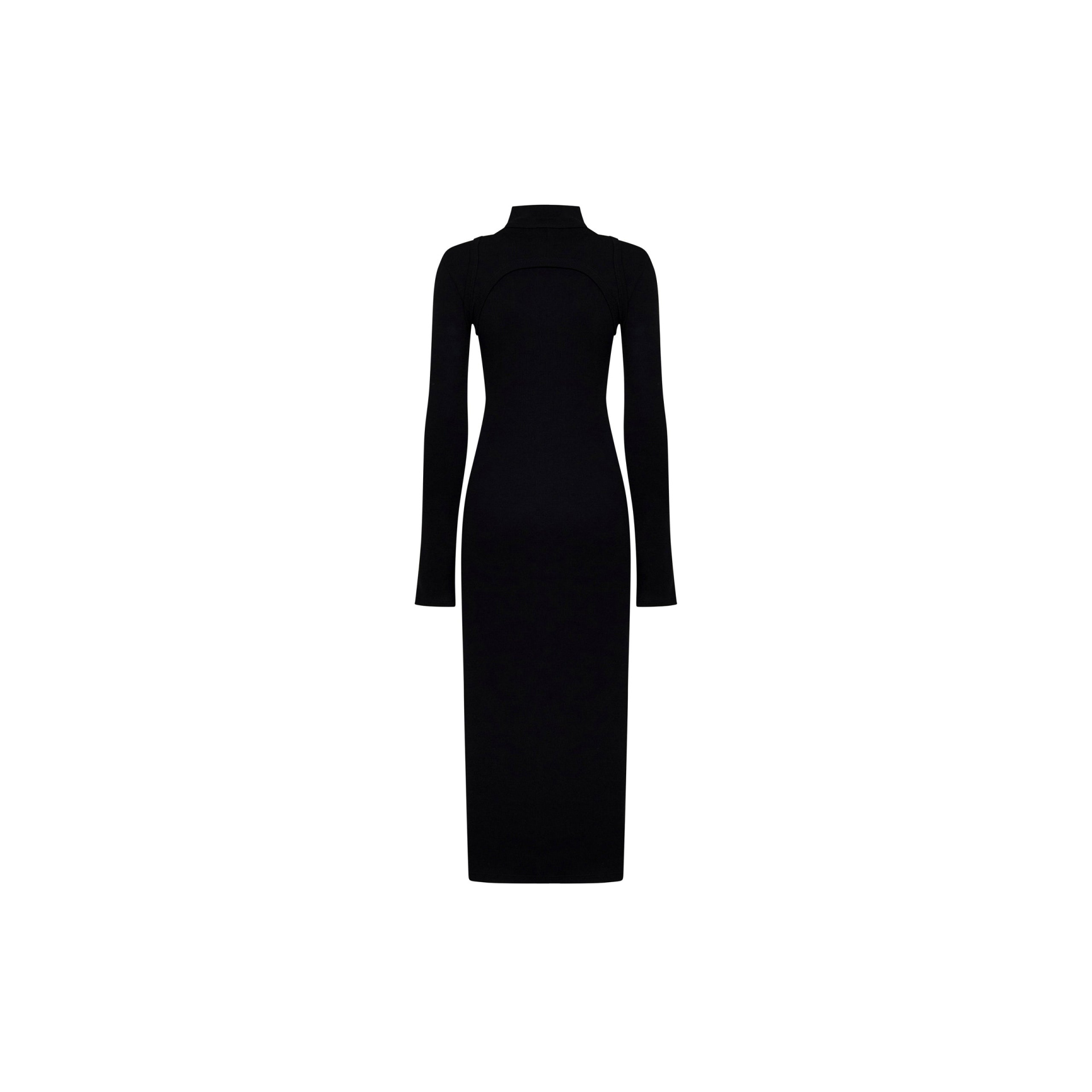 Off White Off Stamp Ribbed Midi Dress