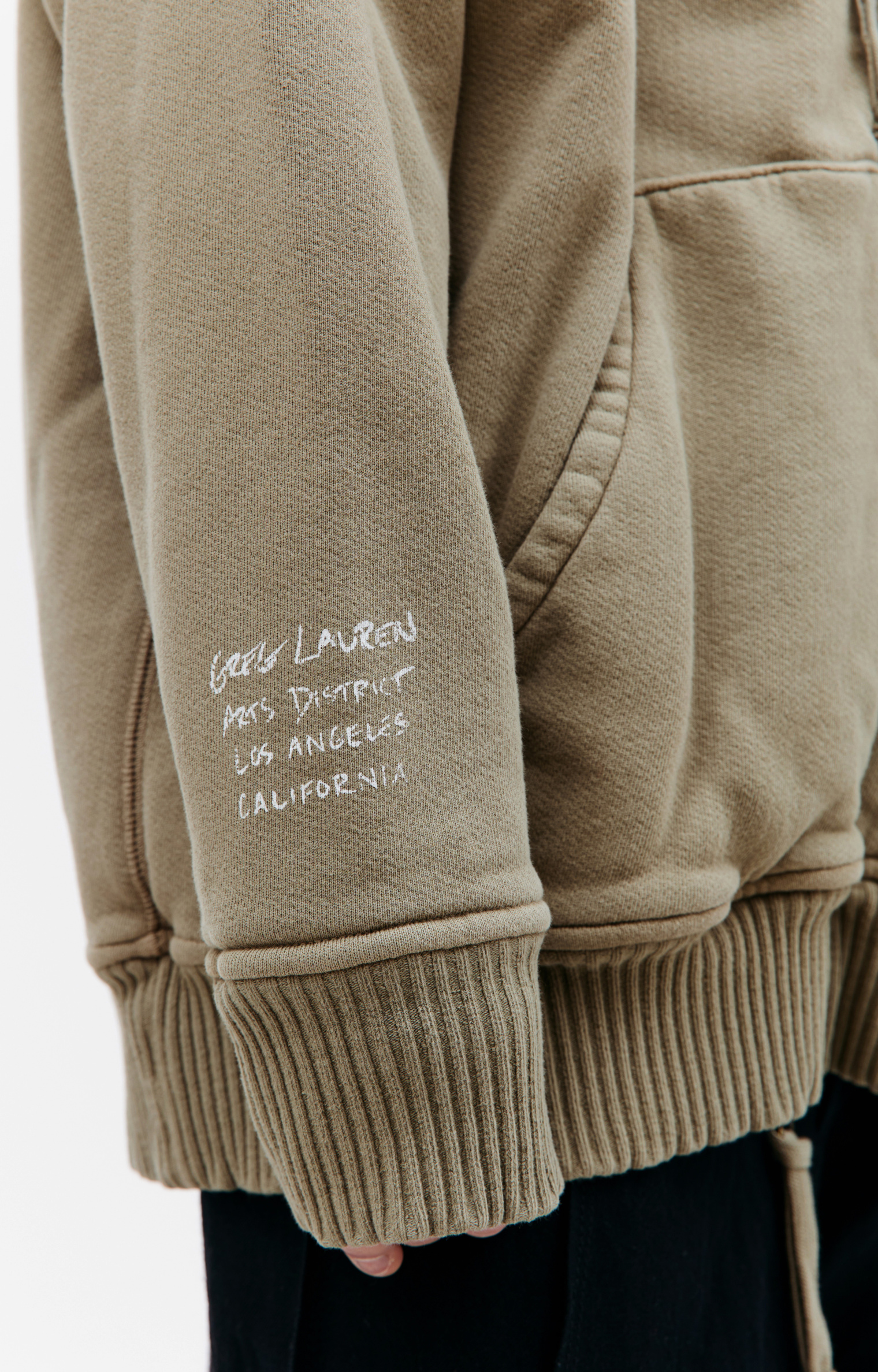 Greg Lauren Logo zip up hoodie