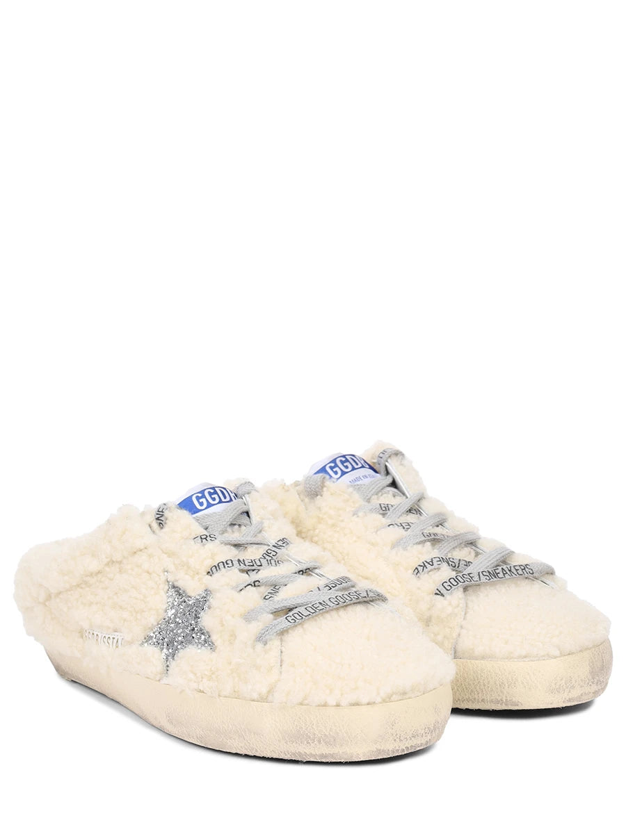 Golden Goose Women\'s Super Star Sabot With Glitter Star