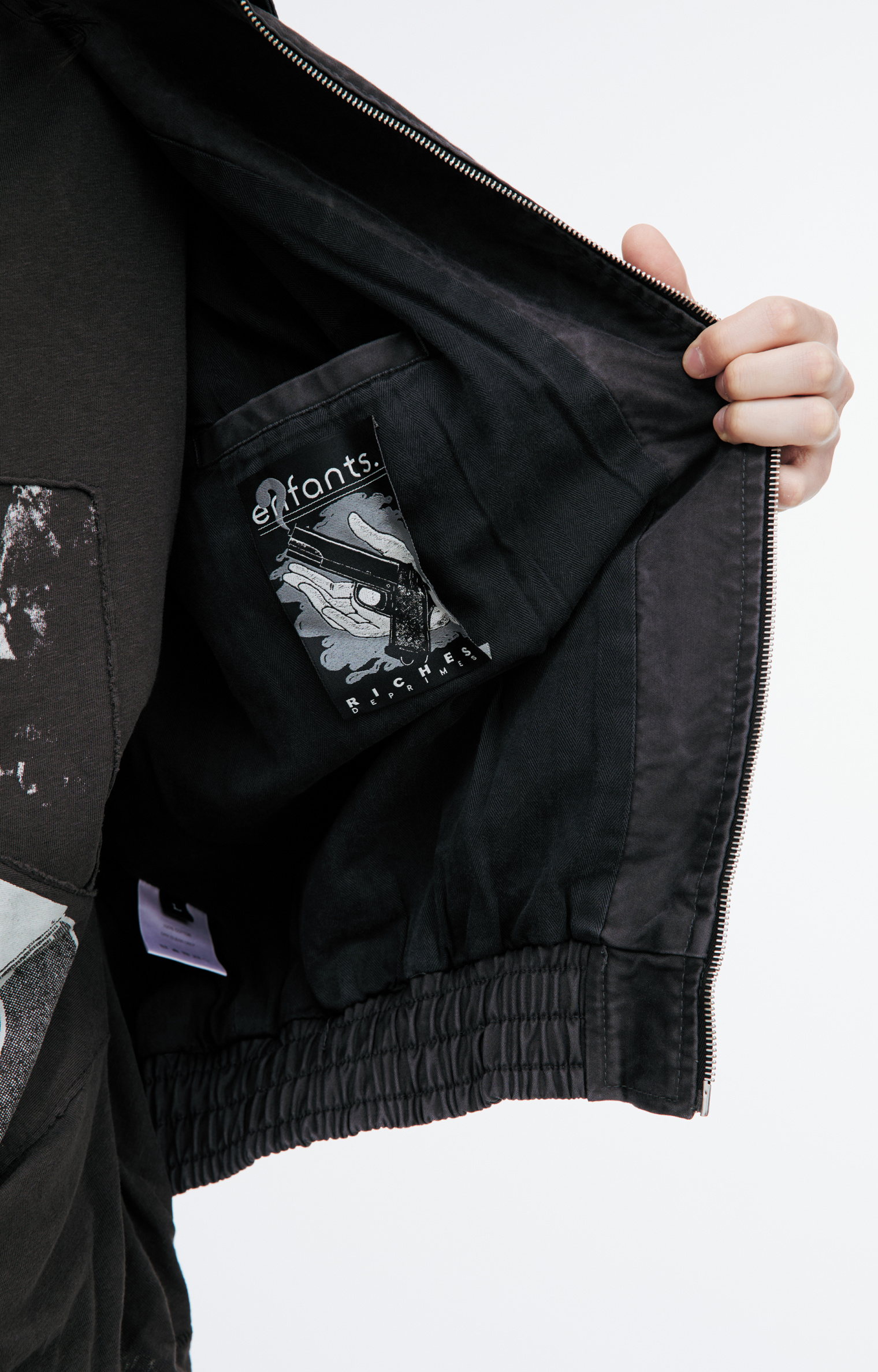 Enfants Riches Déprimés Dark grey jacket with print