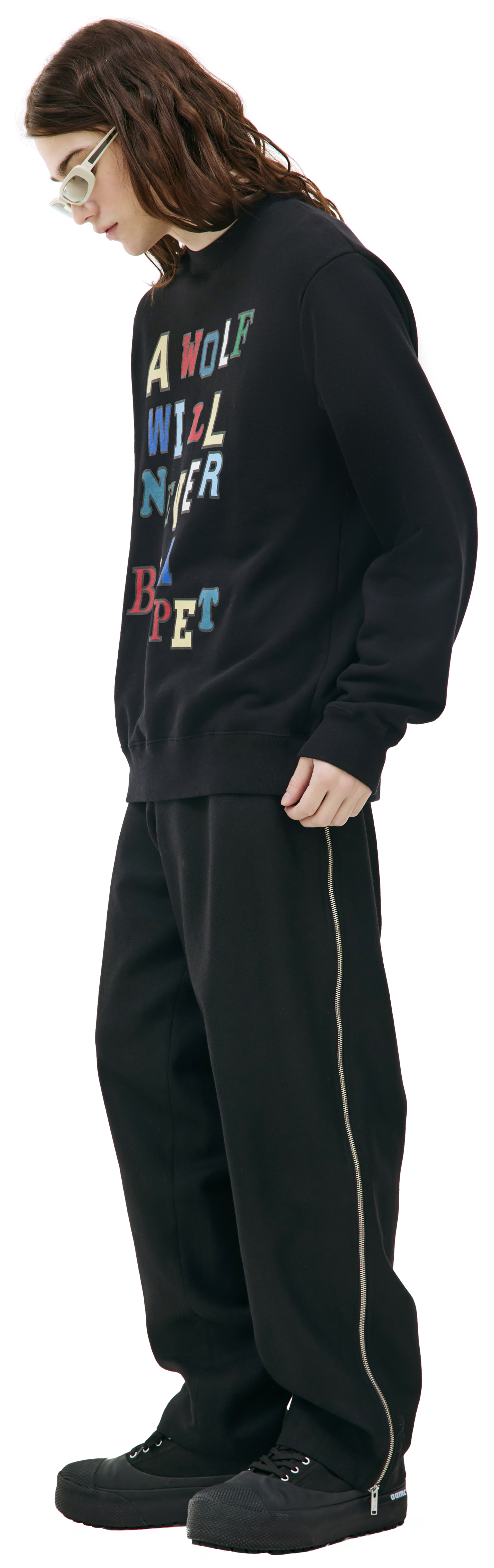 Undercover Black appliqué sweatshirt