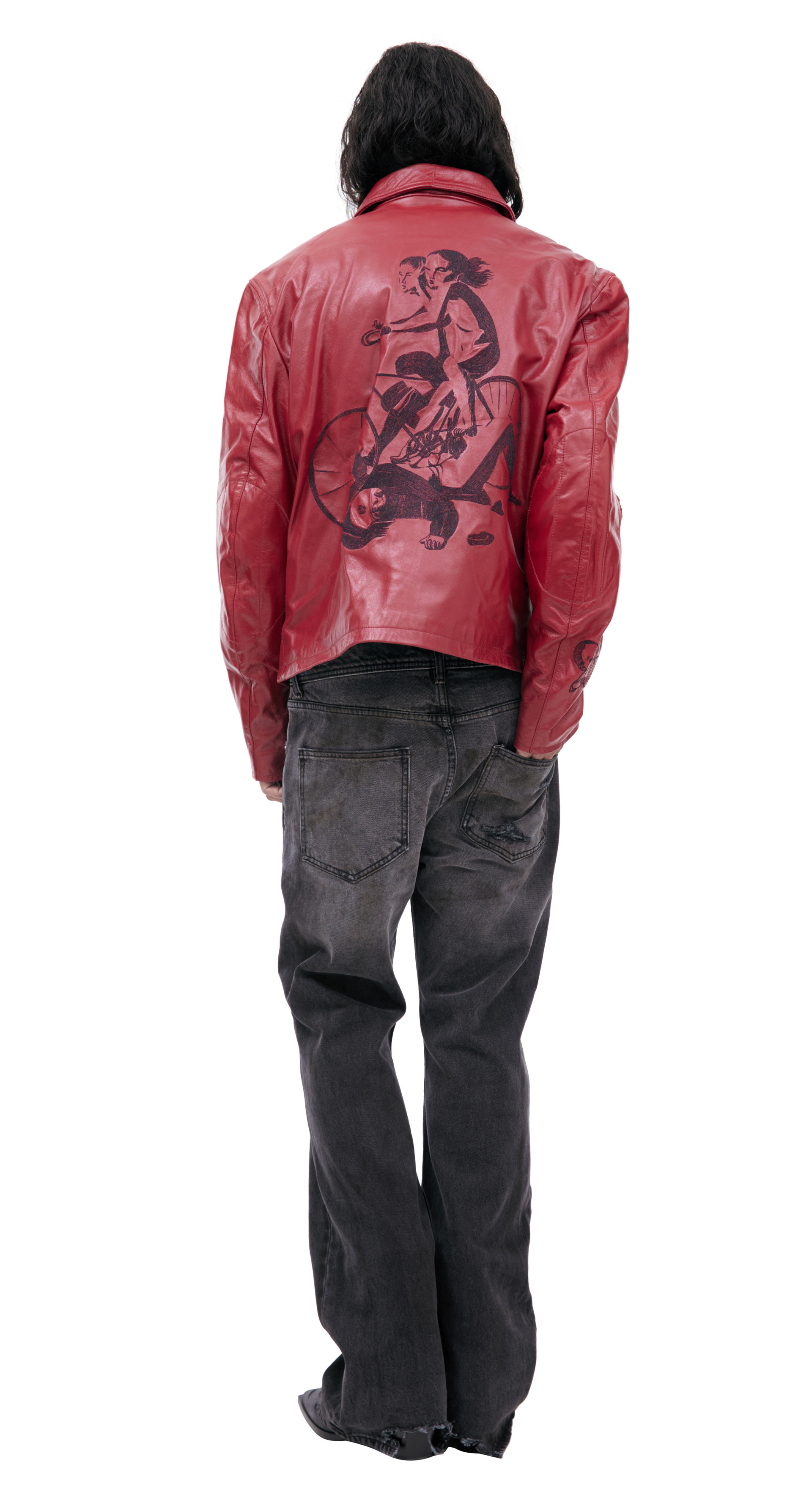 Enfants Riches Déprimés Red leather jacket