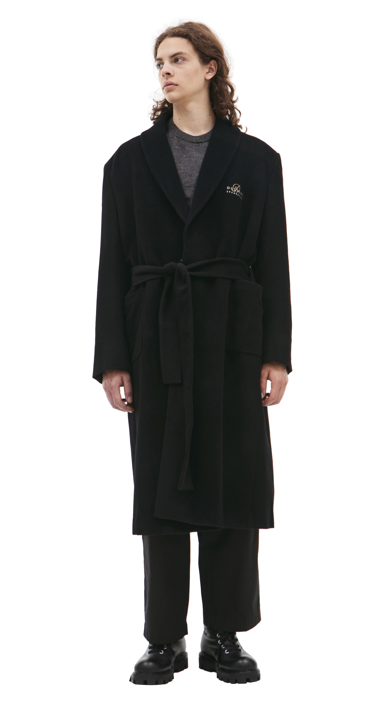 Doublet Black wool coat