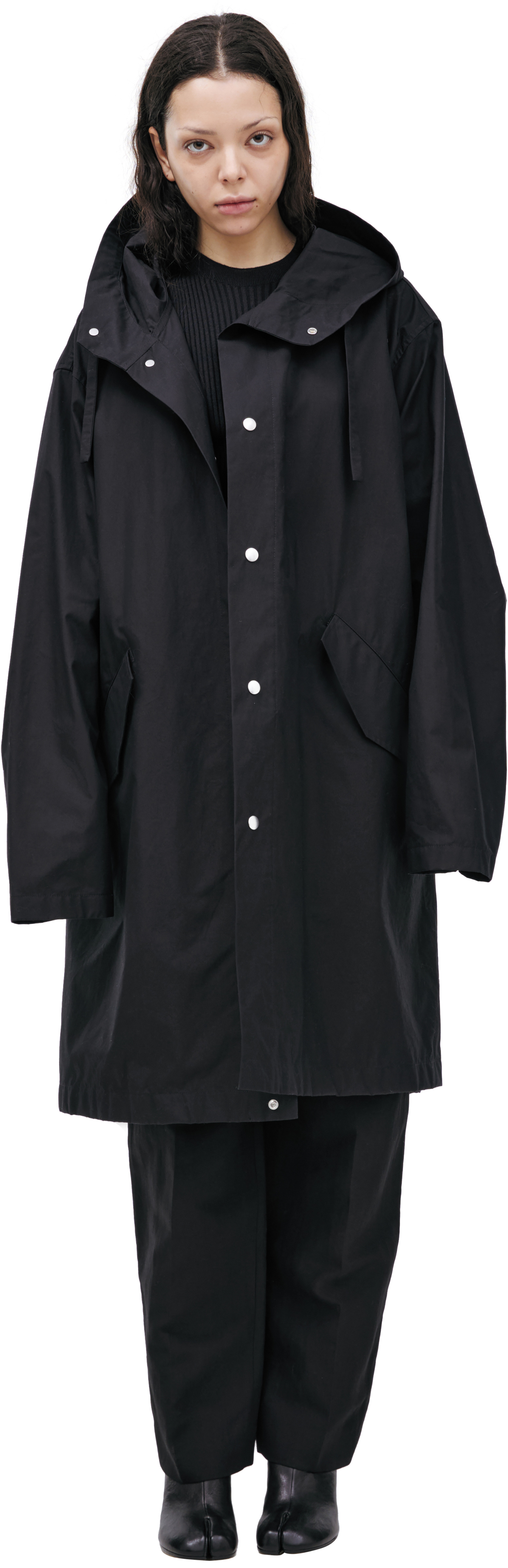 Buy Jil Sander women black logo parka for €958 online on SV77