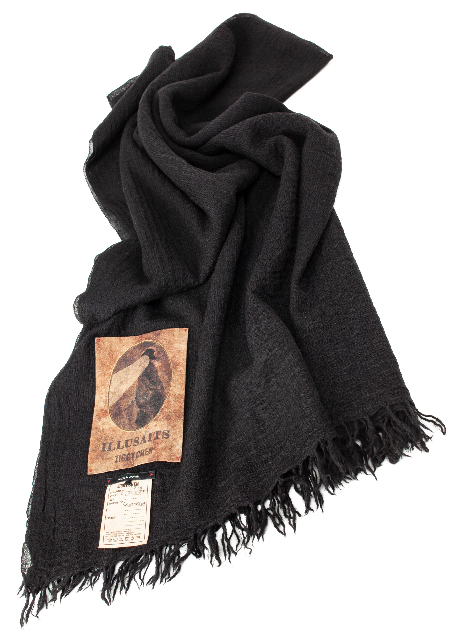 Ziggy Chen Wool square shape scarf