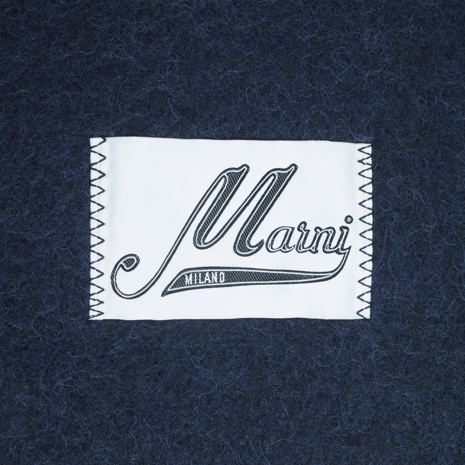 Marni Brushed alpaca logo scarf