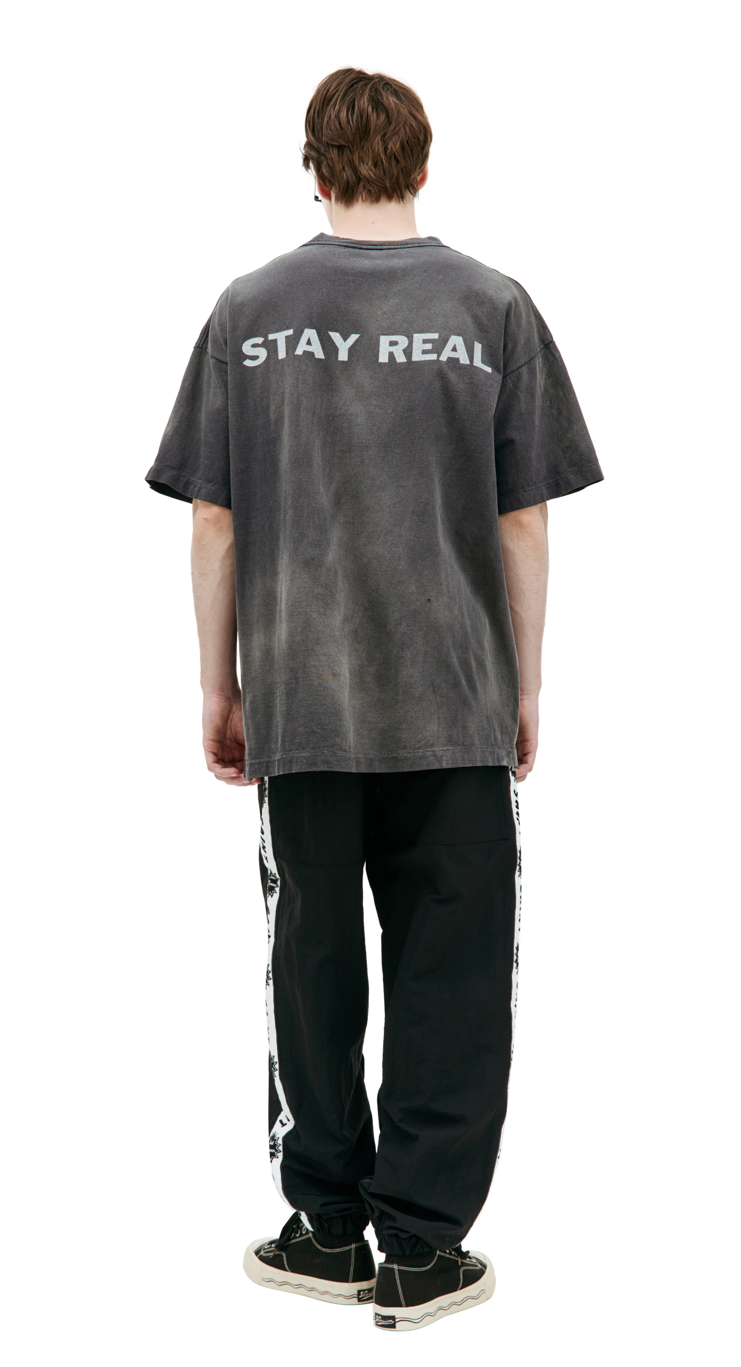 Saint Mxxxxxx STAY REAL printed t-shirt