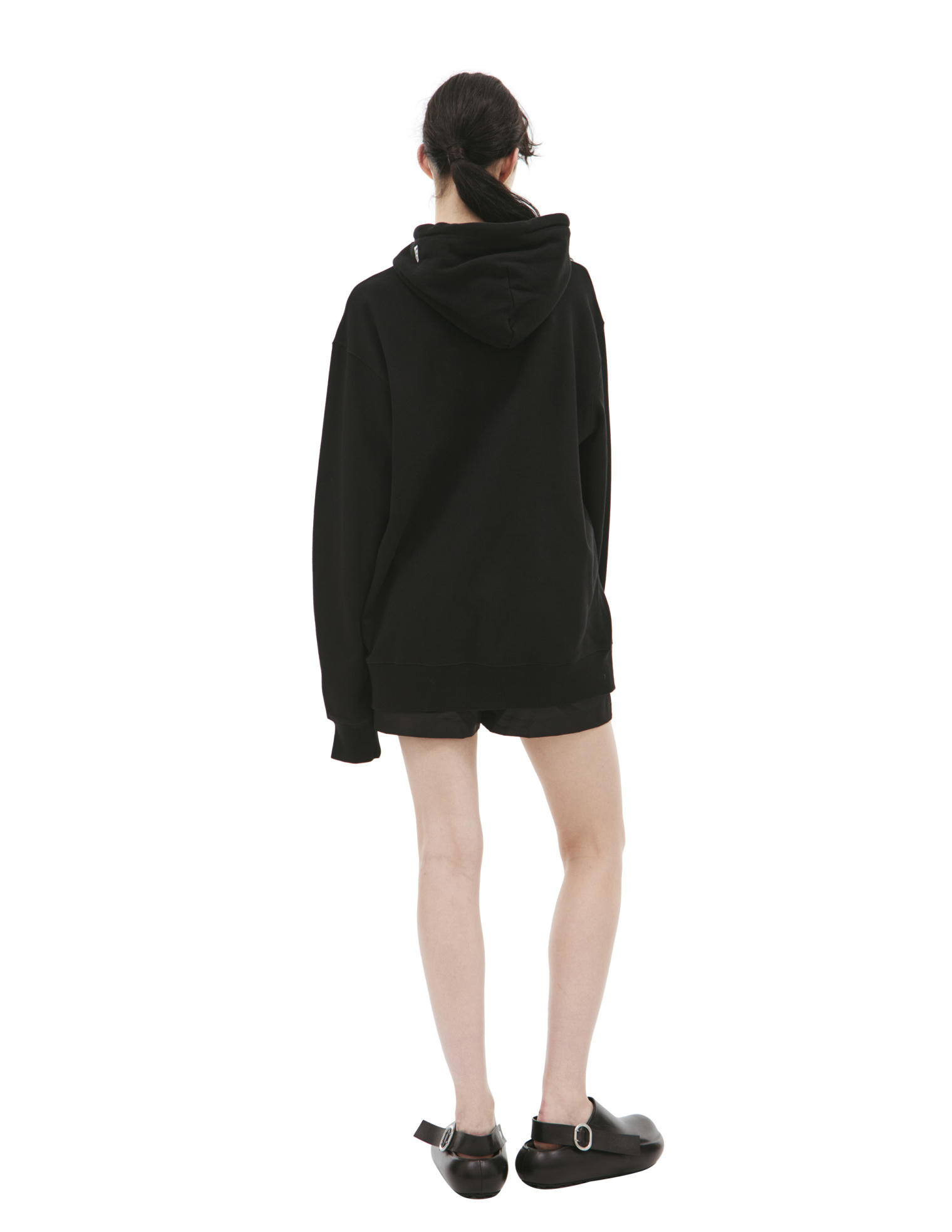 Yohji Yamamoto Black hoodie with patch