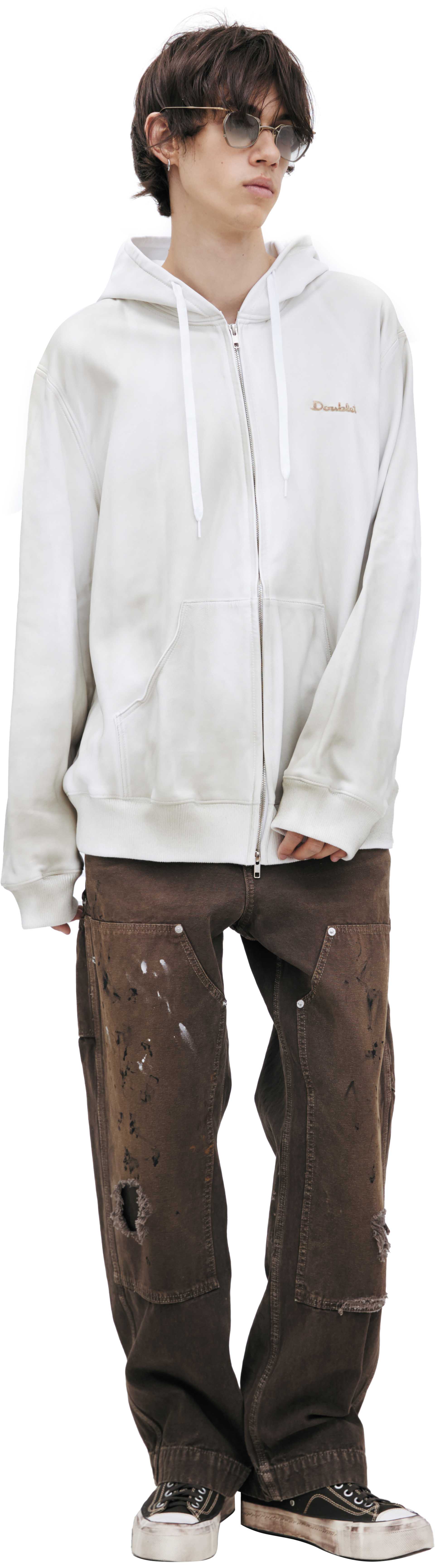Doublet Leather Hooded Jacket