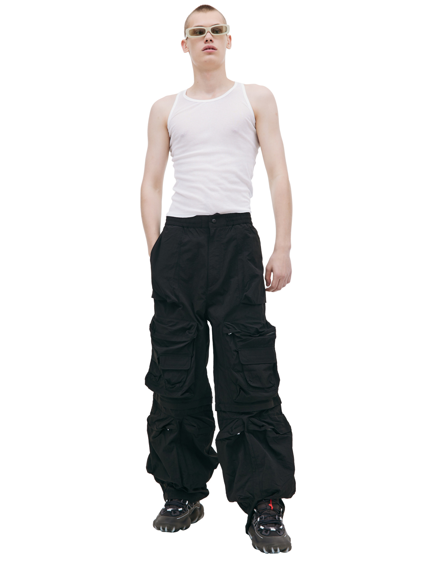 Maison Margiela White ribbed tank top