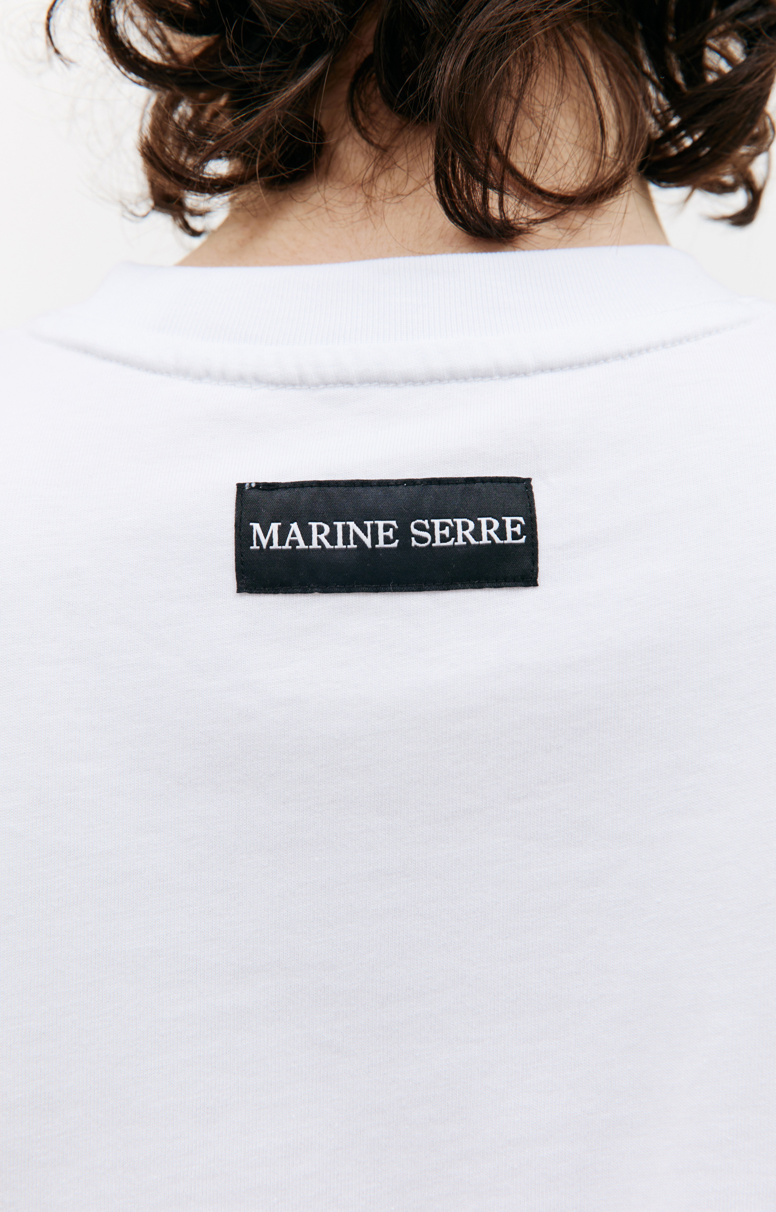 MARINE SERRE White embroidered longsleeve