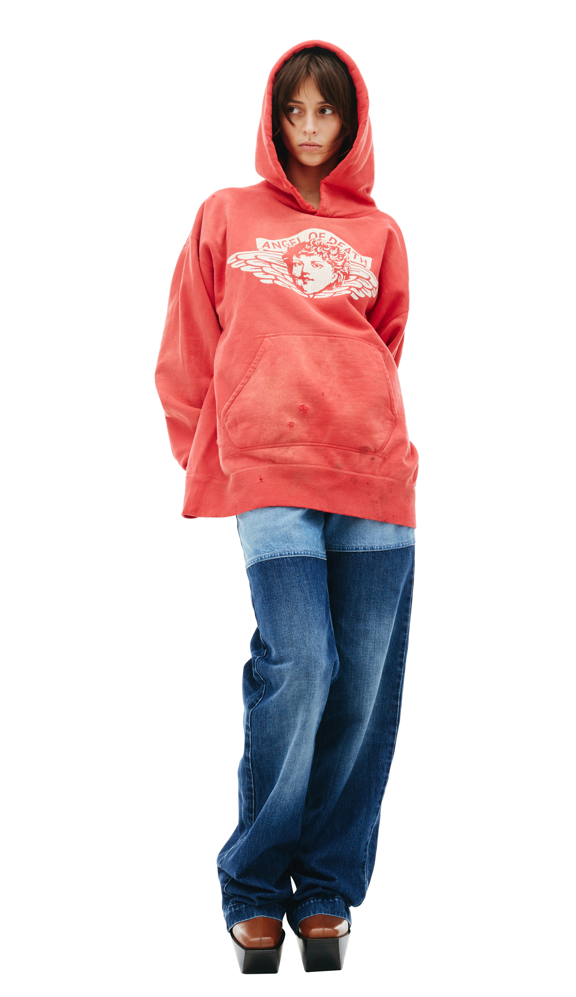 Saint Michael Faded printed hoodie