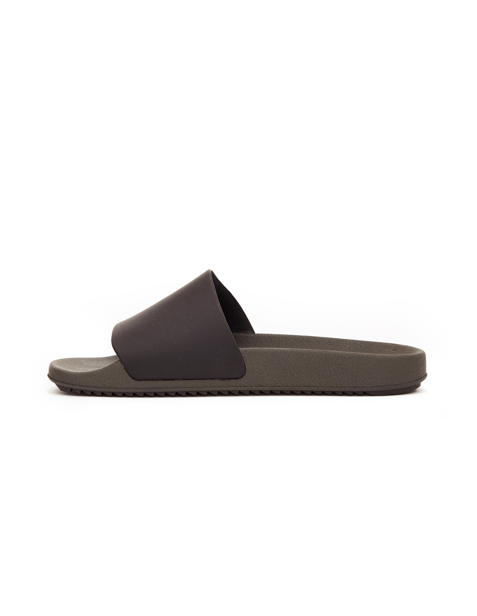 DRKSHDW by Rick Owens Grey Rubber Slides
