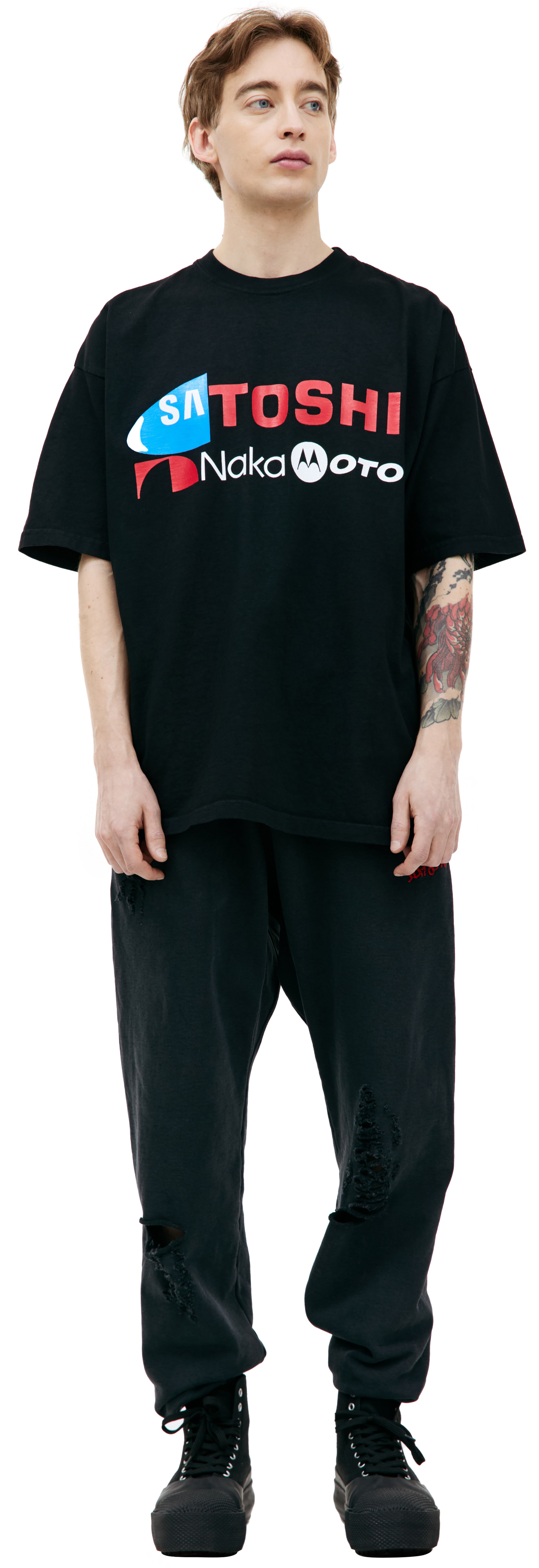 Satoshi Nakamoto Logo printed t-shirt