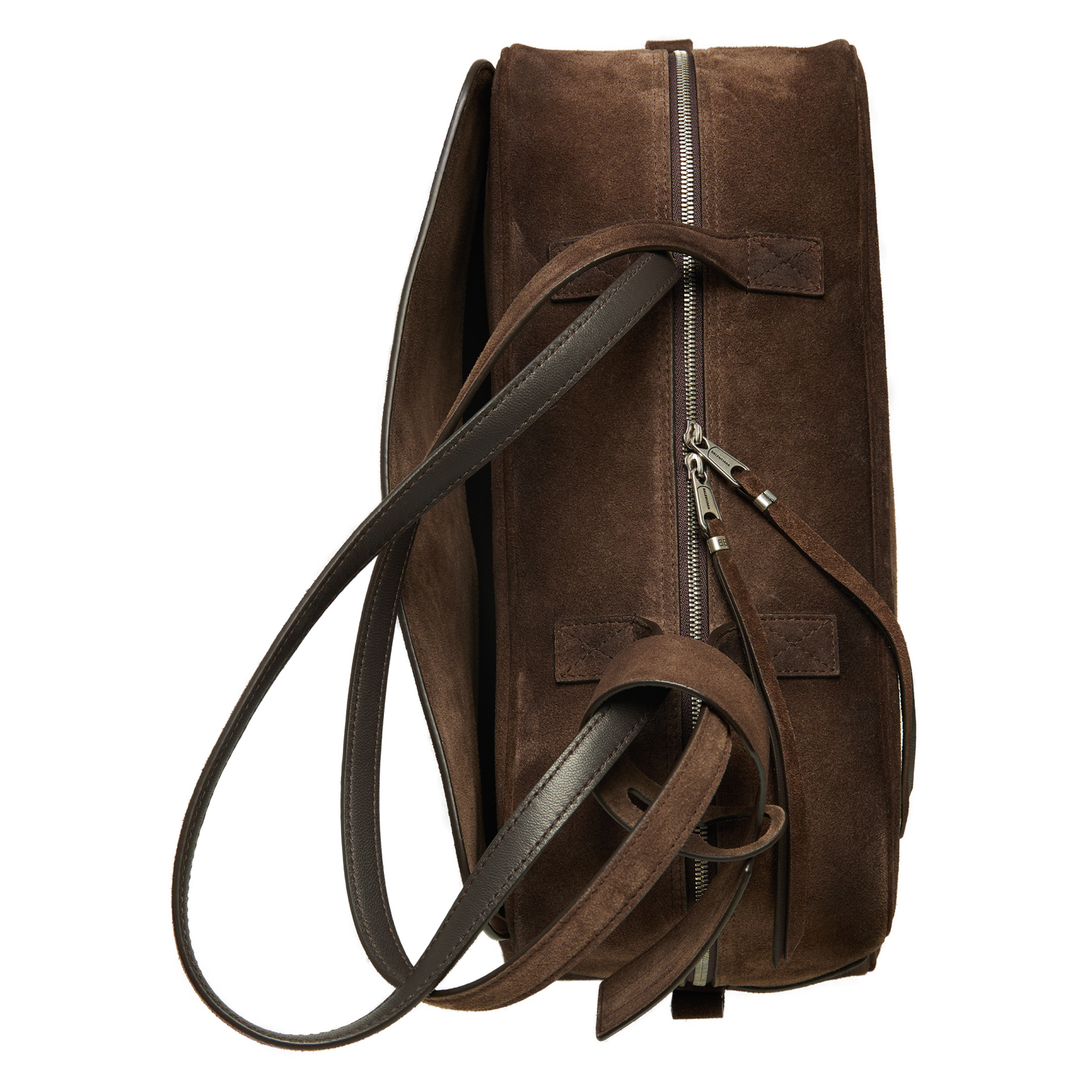 Balenciaga SUEDE CARRIE BOWLING BAG