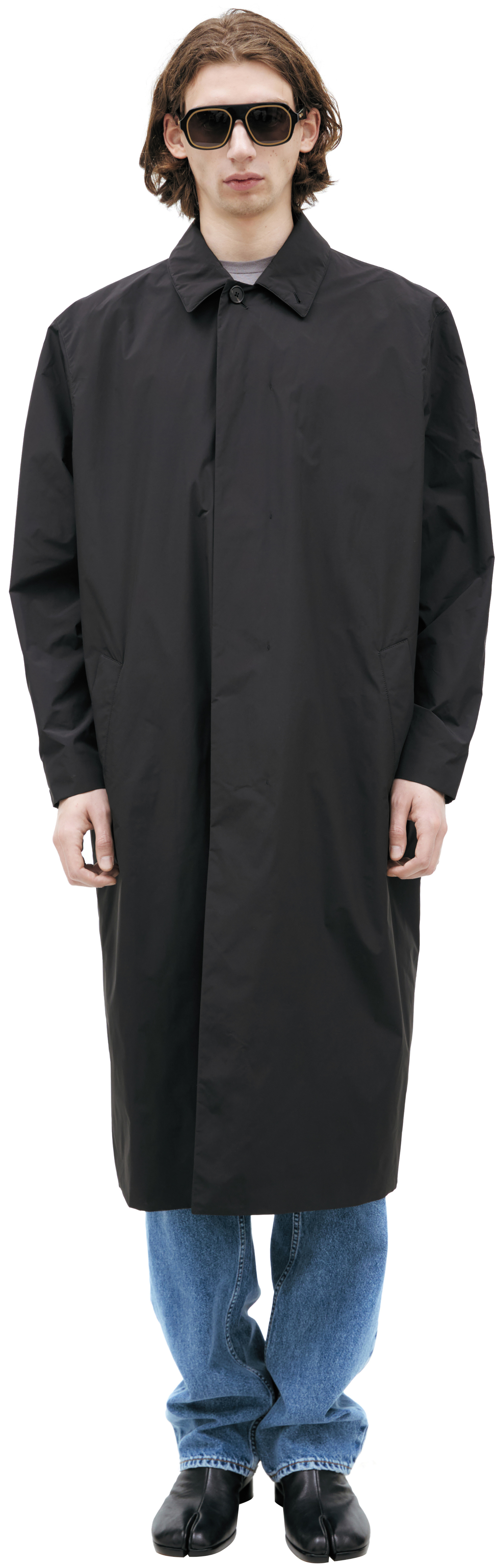 The Row Black buttoned coat