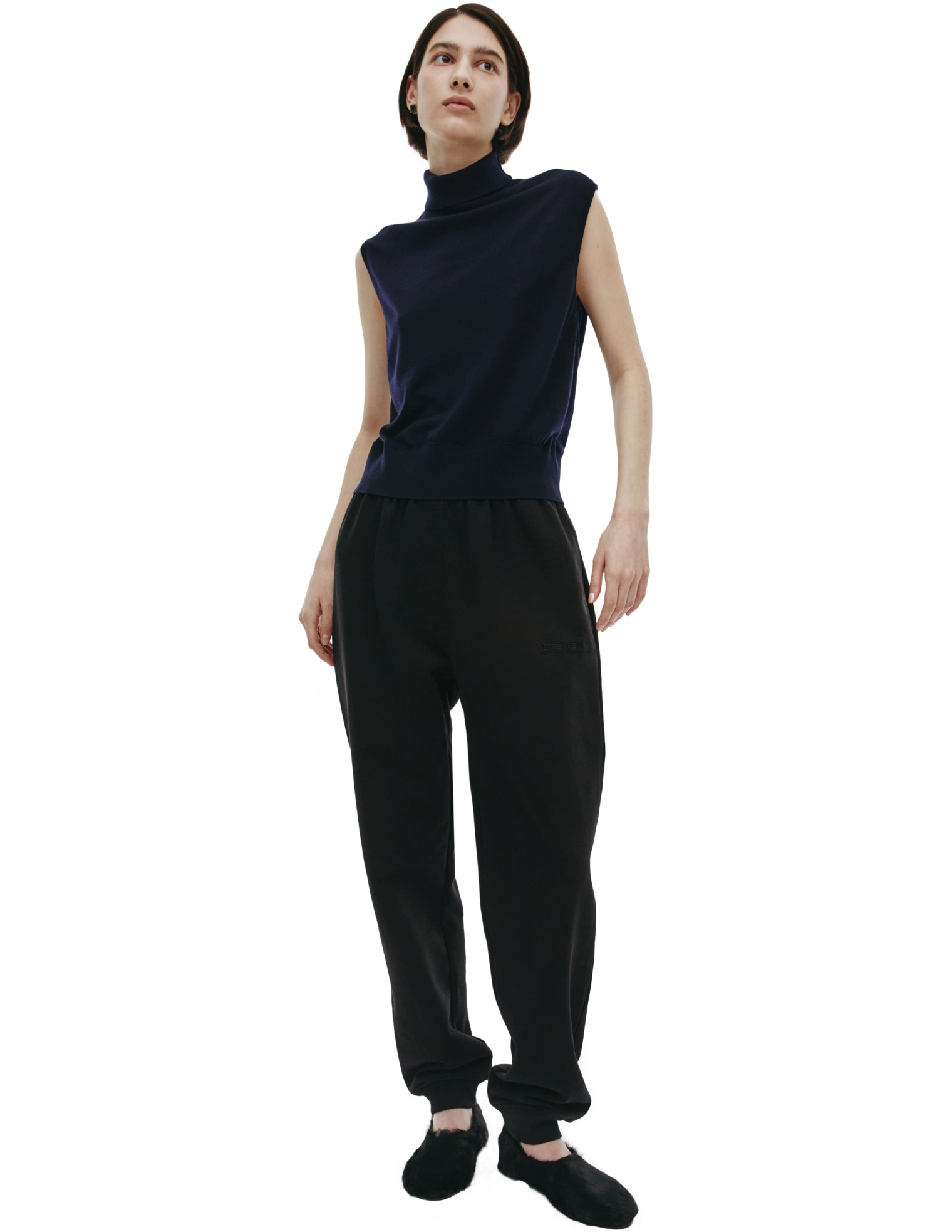 The Row Black wool  top