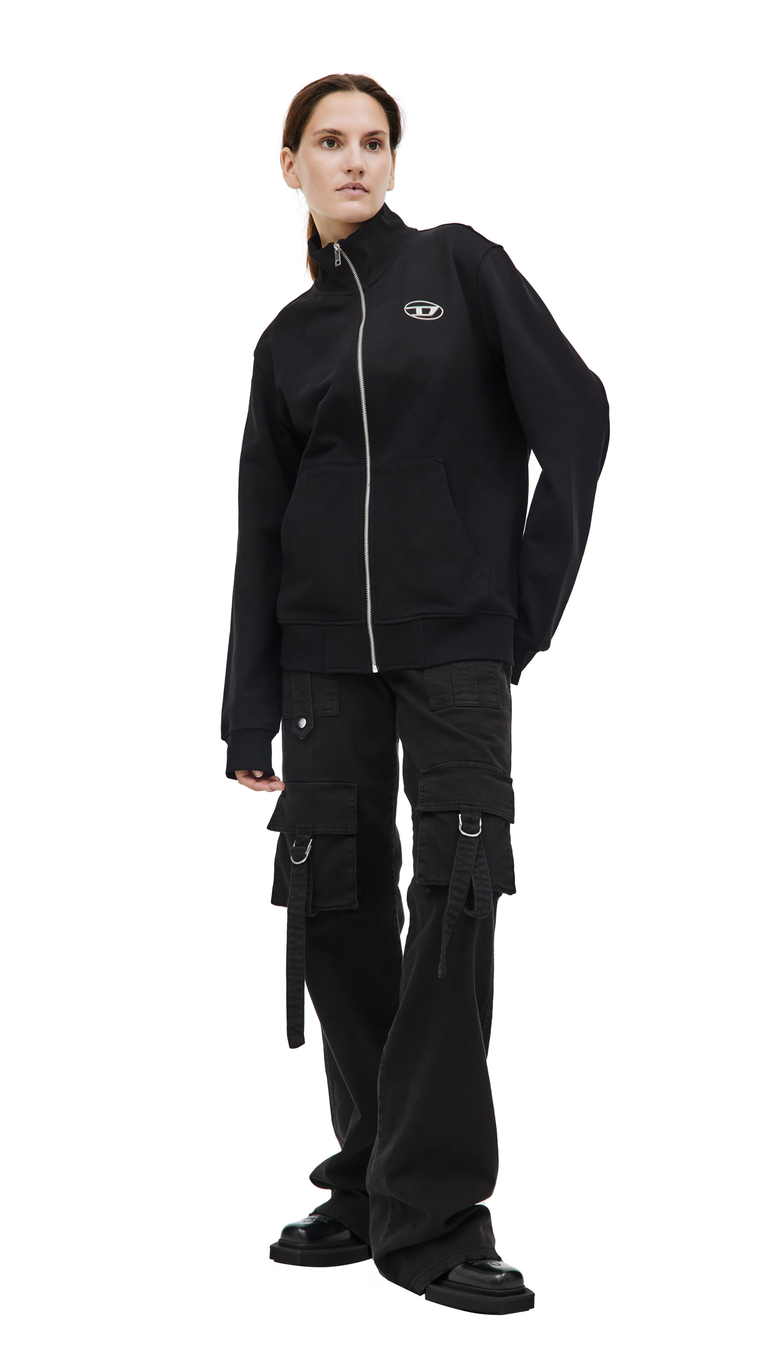 Diesel Black zip up hoodie