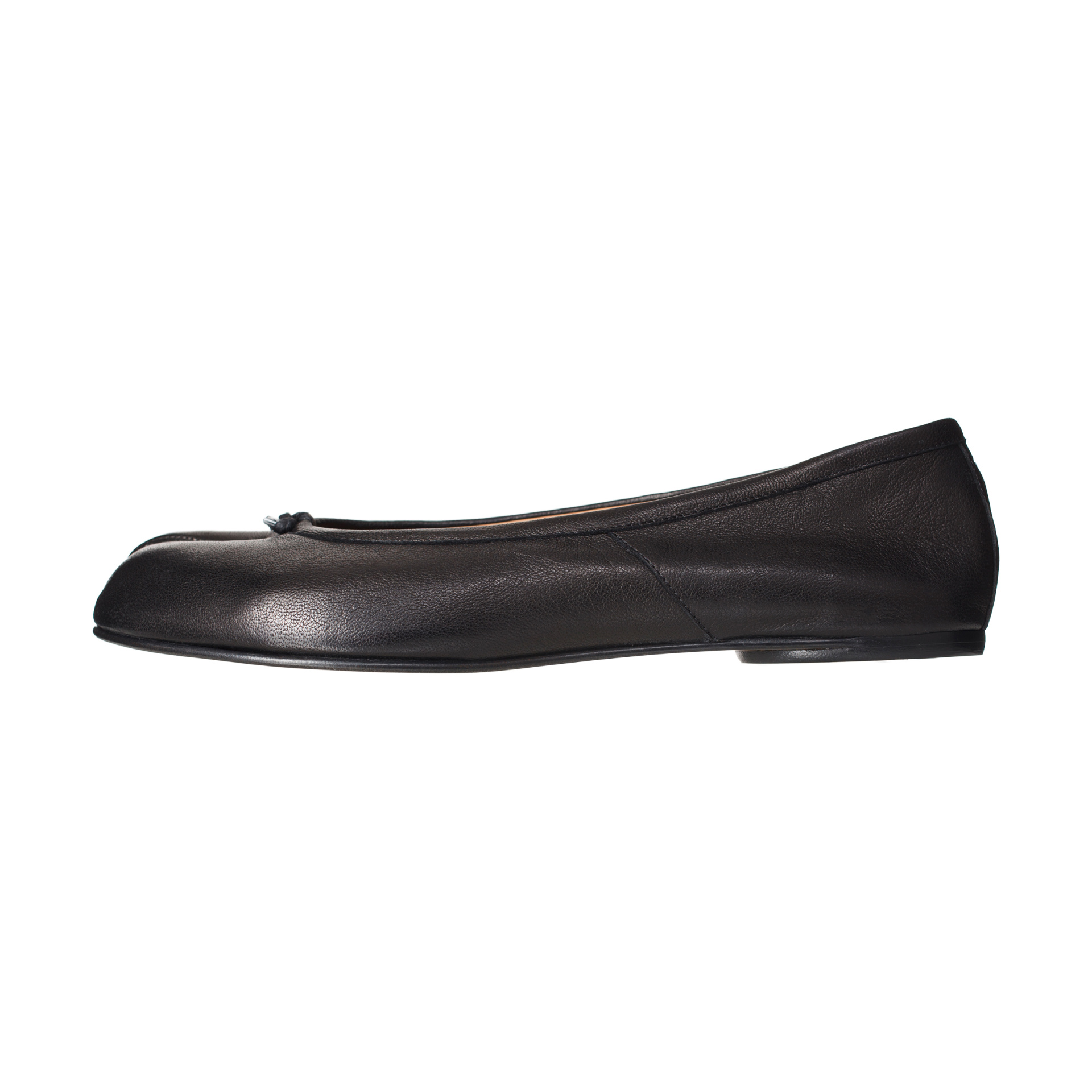 Maison Margiela Black Leather Tabi Ballerinas