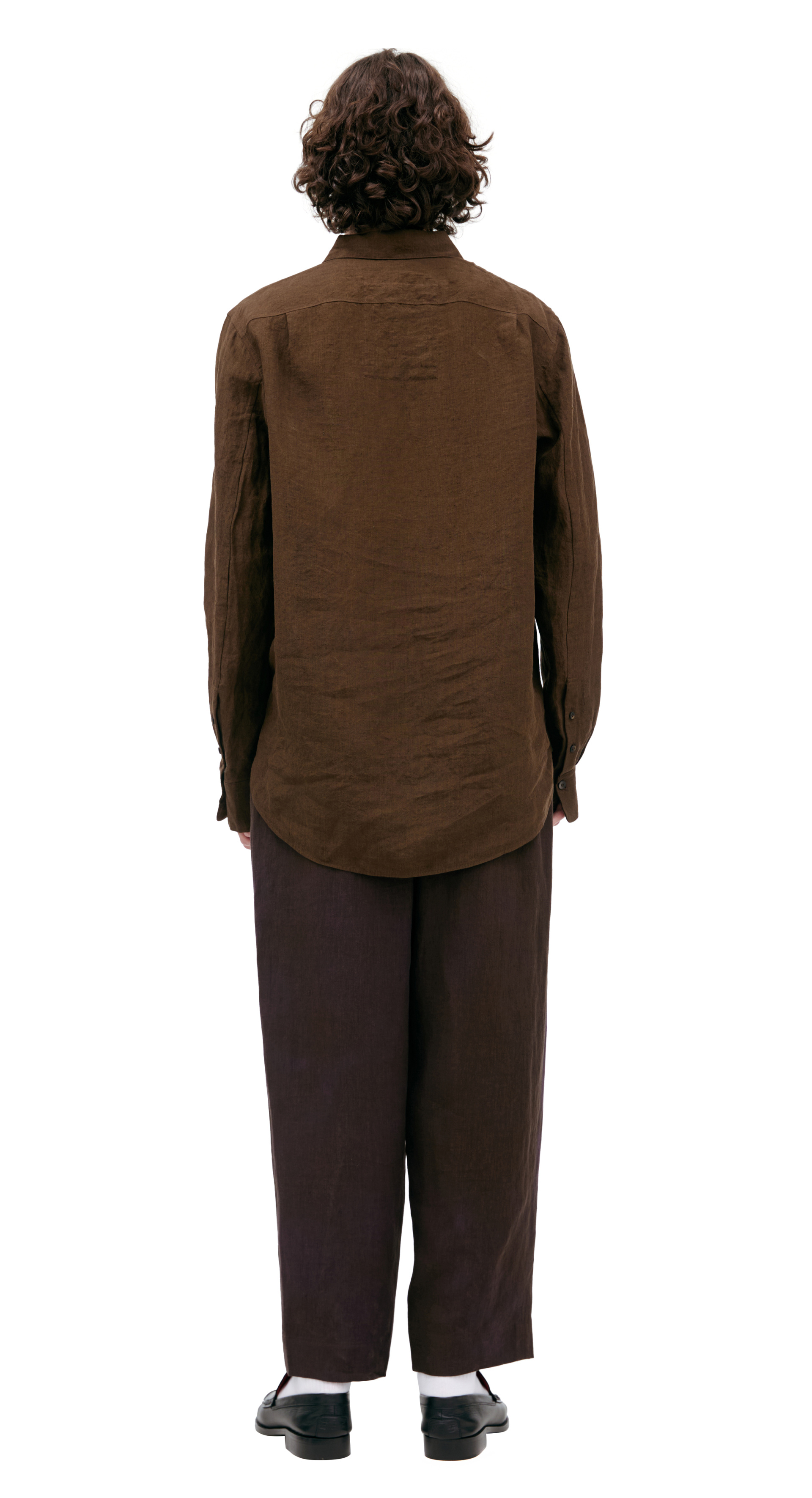 Ziggy Chen Brown linen shirt