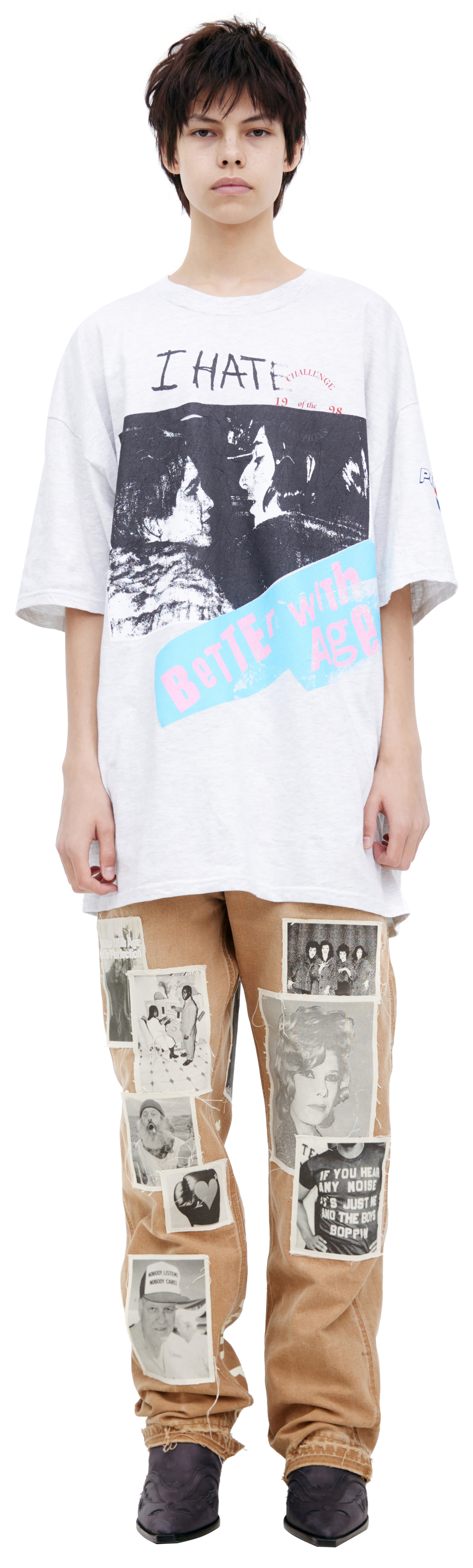 BETTER WITH AGE White print T-shirt