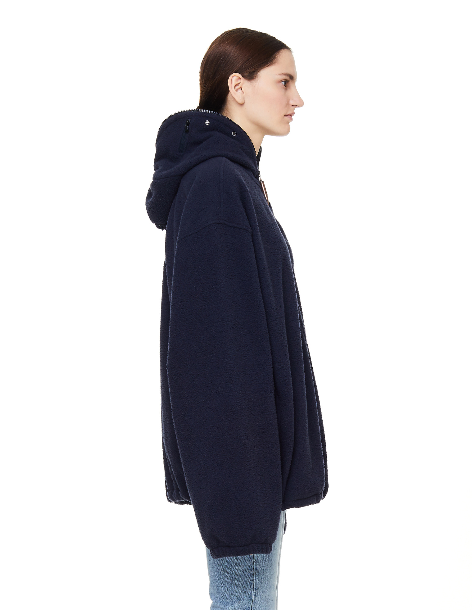 VETEMENTS Худи из флиса с капюшоном-балаклавой