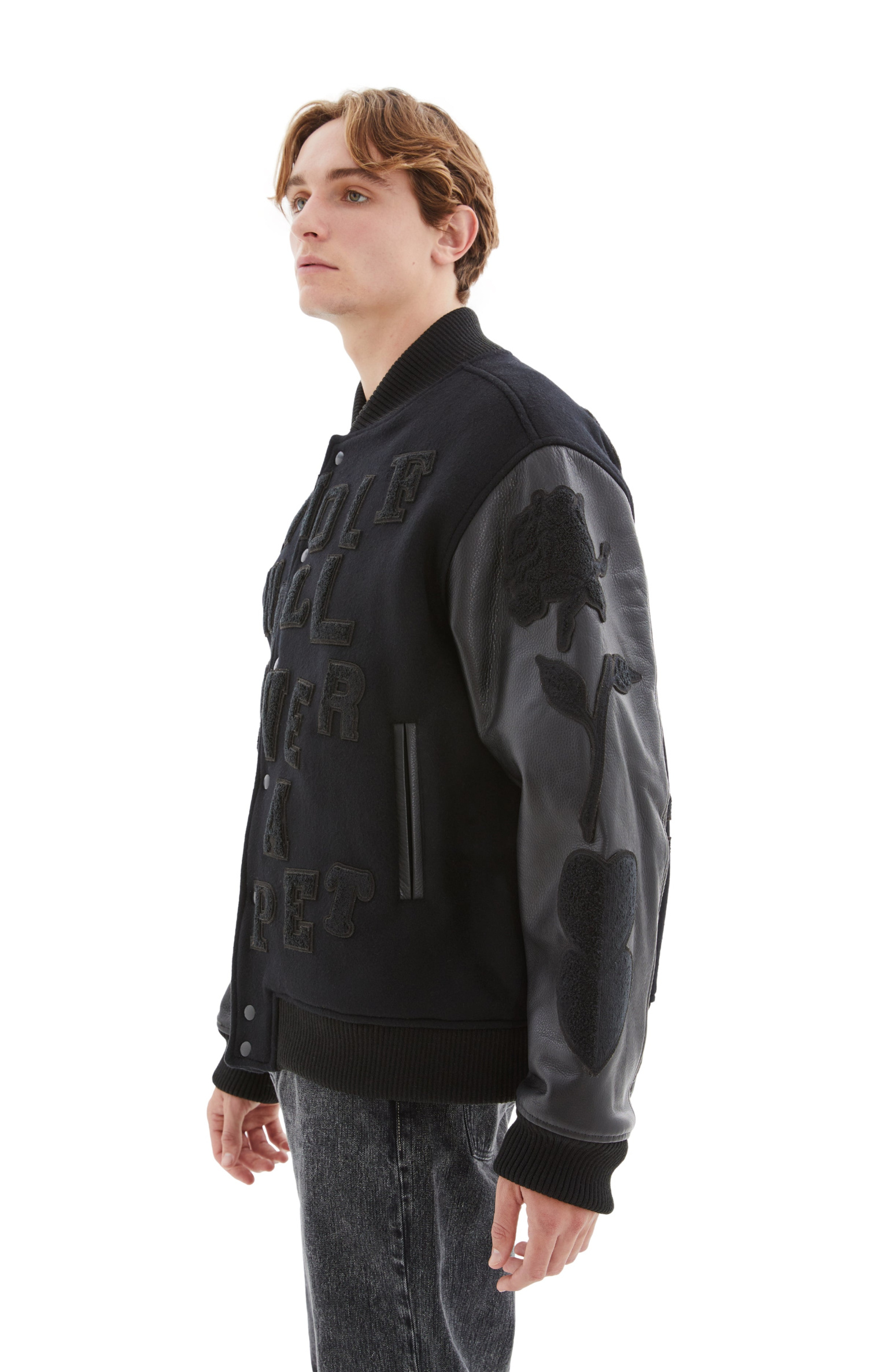 Undercover All Black Balance/Chaos Varsity Jacket