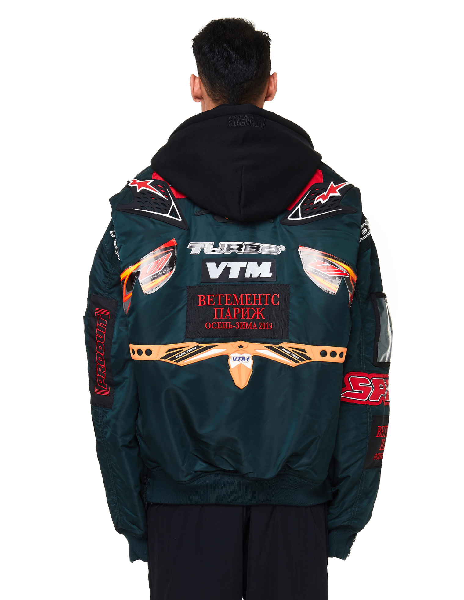 VETEMENTS Бомбер Alpha Industries с патчами