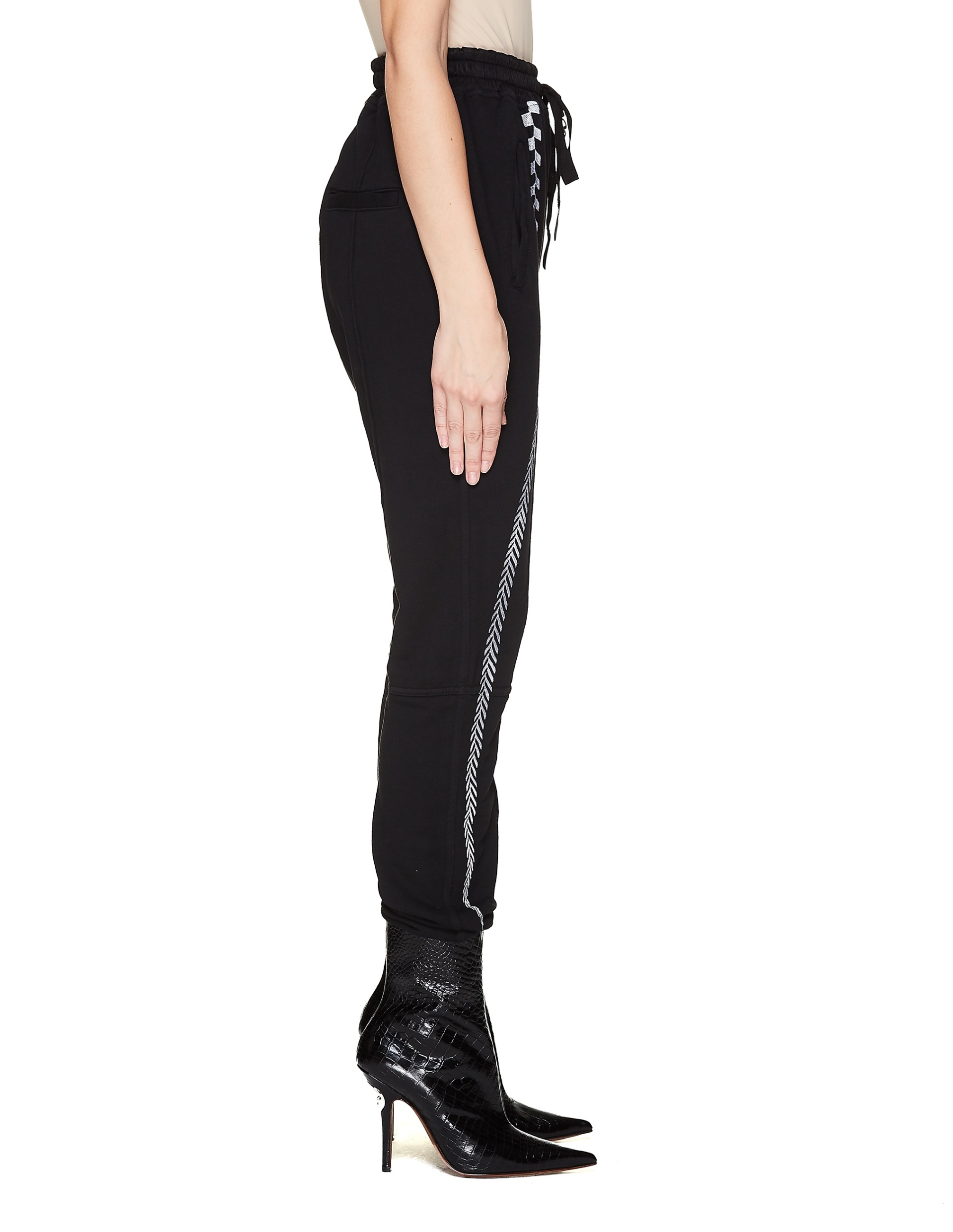 Haider Ackermann Embroidered Black Cotton Sweatpants