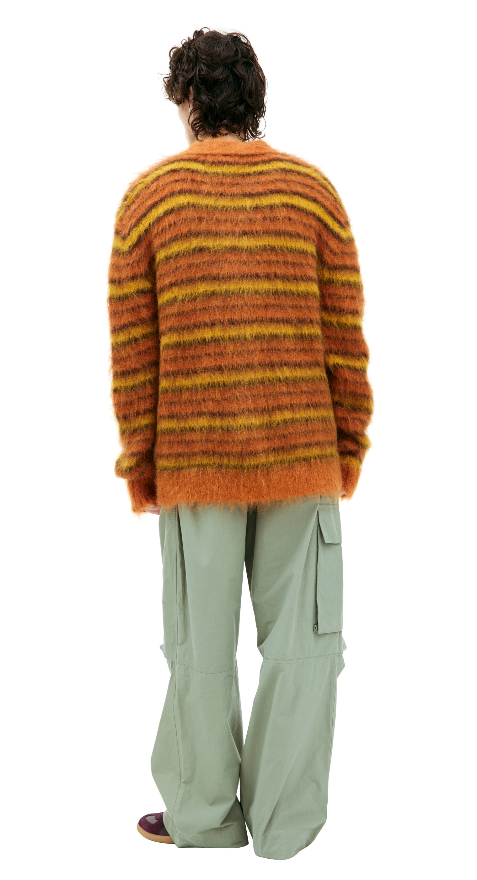 Marni Orange striped cardigan