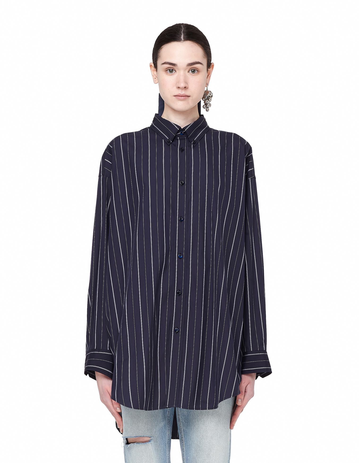 Balenciaga Синяя рубашка Tag