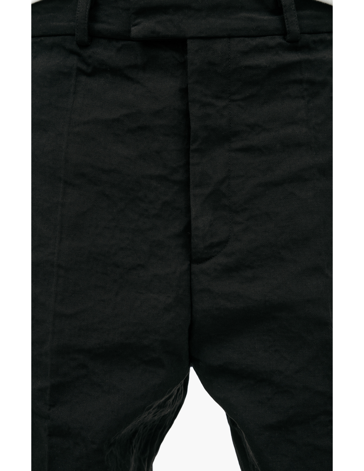 VETEMENTS Брюки-UA66PA110B со стрелками, металлизированные, мятые, черн