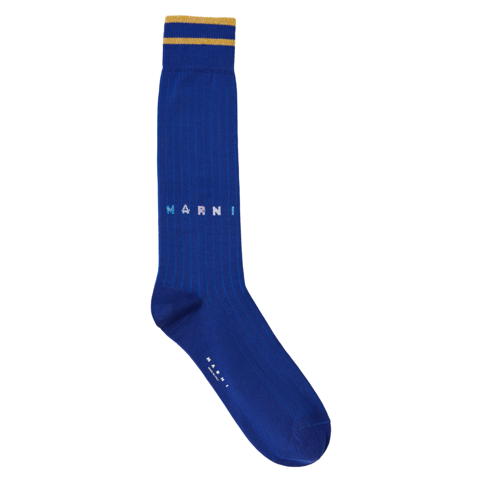 Marni Cotton Ribbed Socks with Logo